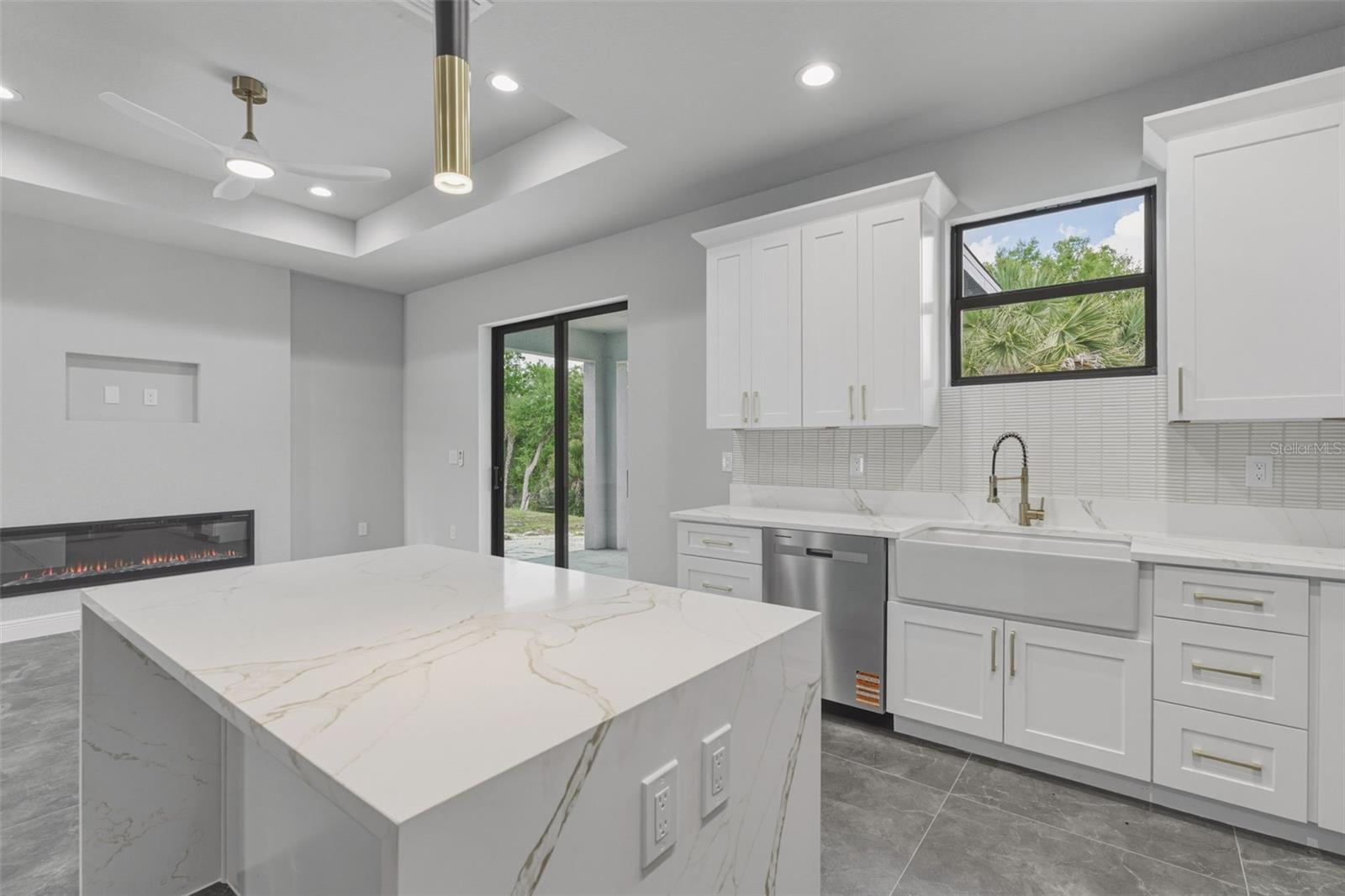 Waterfall Accent Island