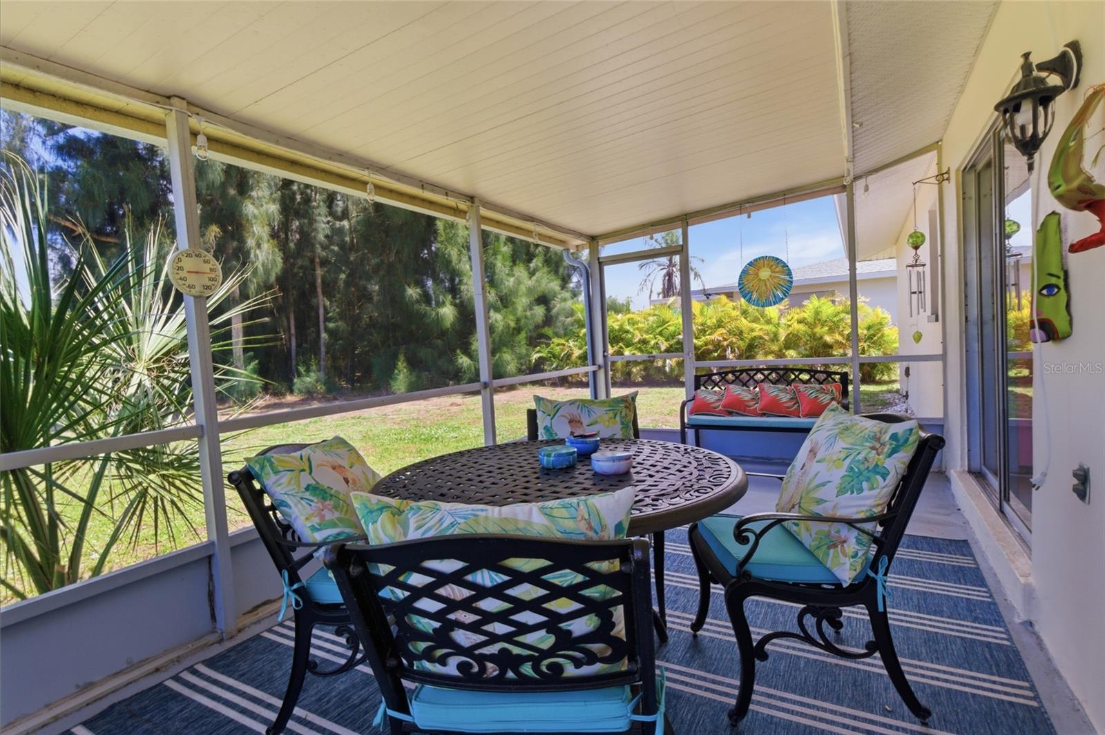 Enjoy your morning coffee in the screened in patio