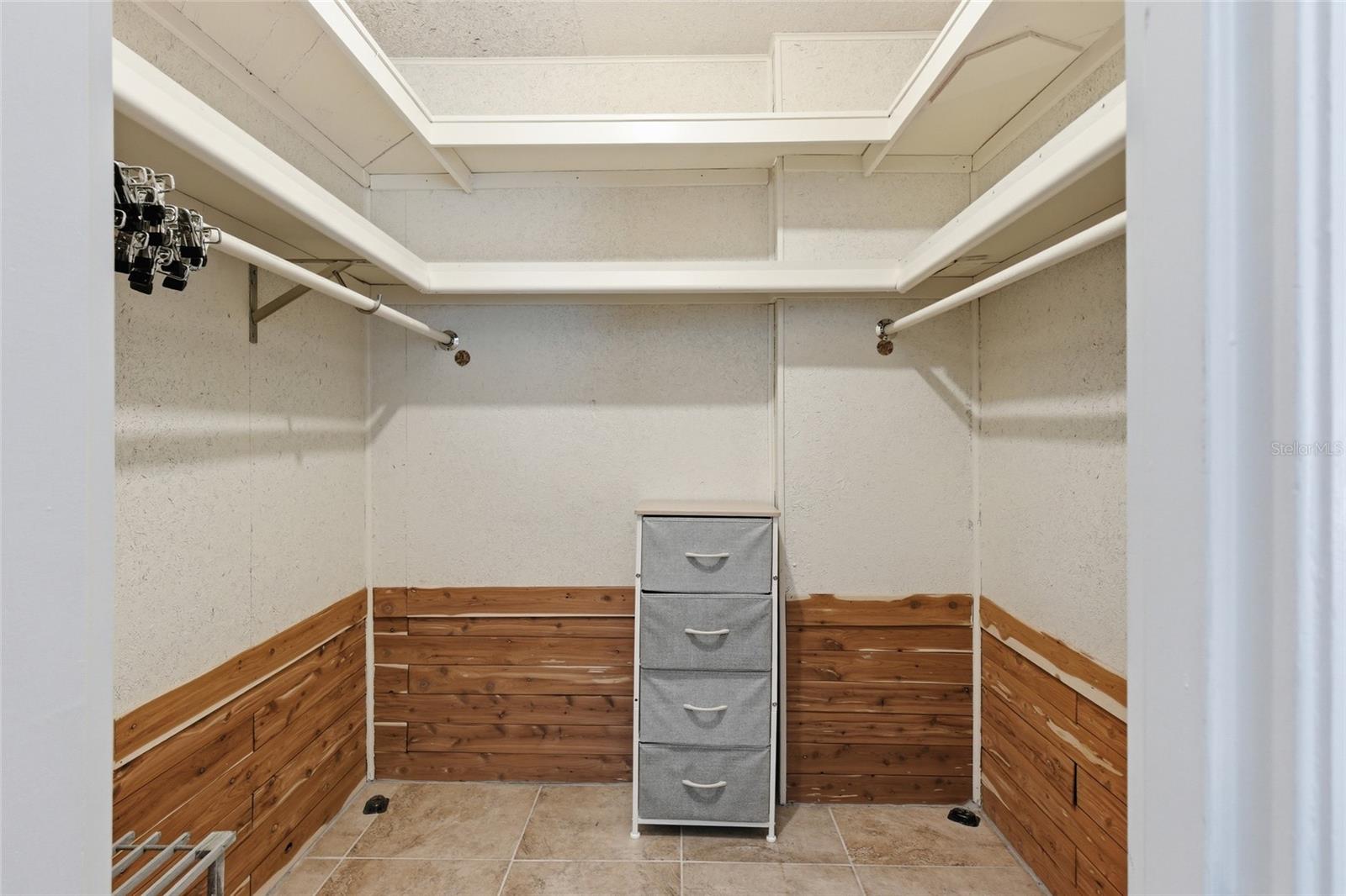 Walk-in Closet with cedar