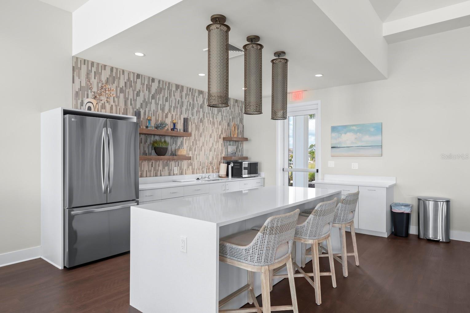 Community clubhouse kitchen.