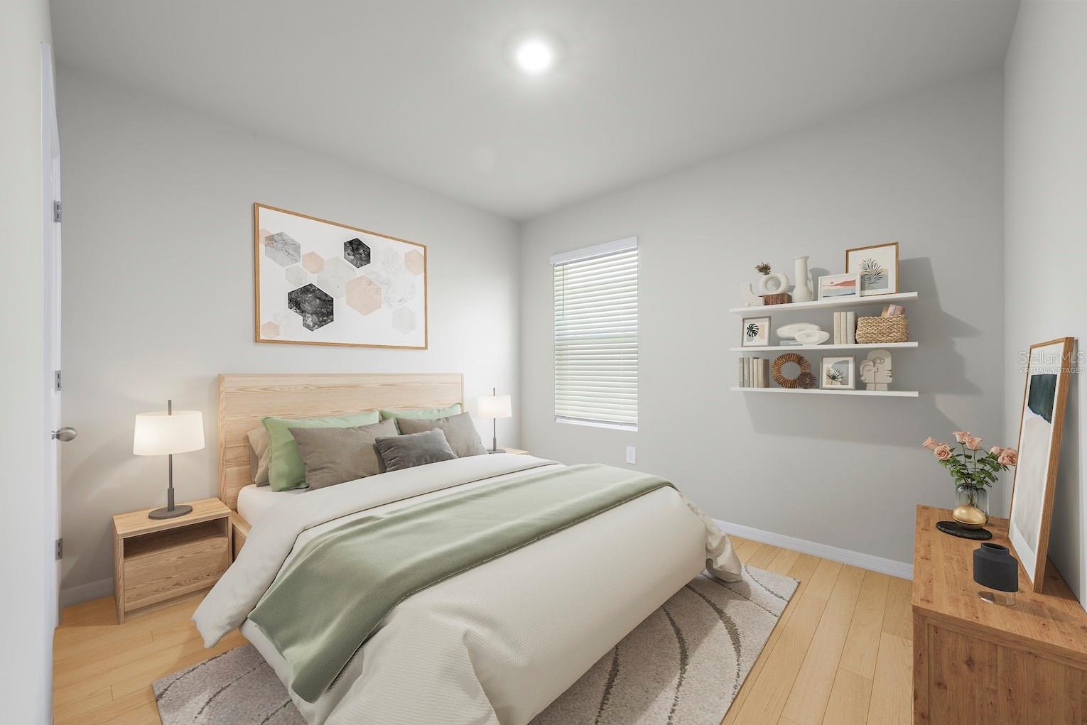 Bedroom 4- virtually staged to show being used as a bedroom.