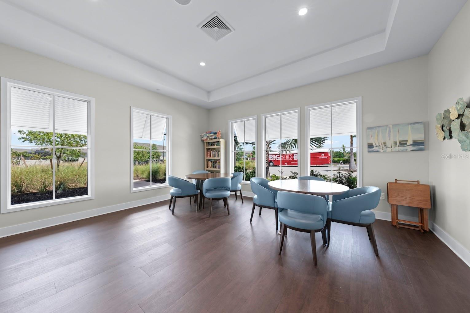 Community room for library, cards, gathering, etc.