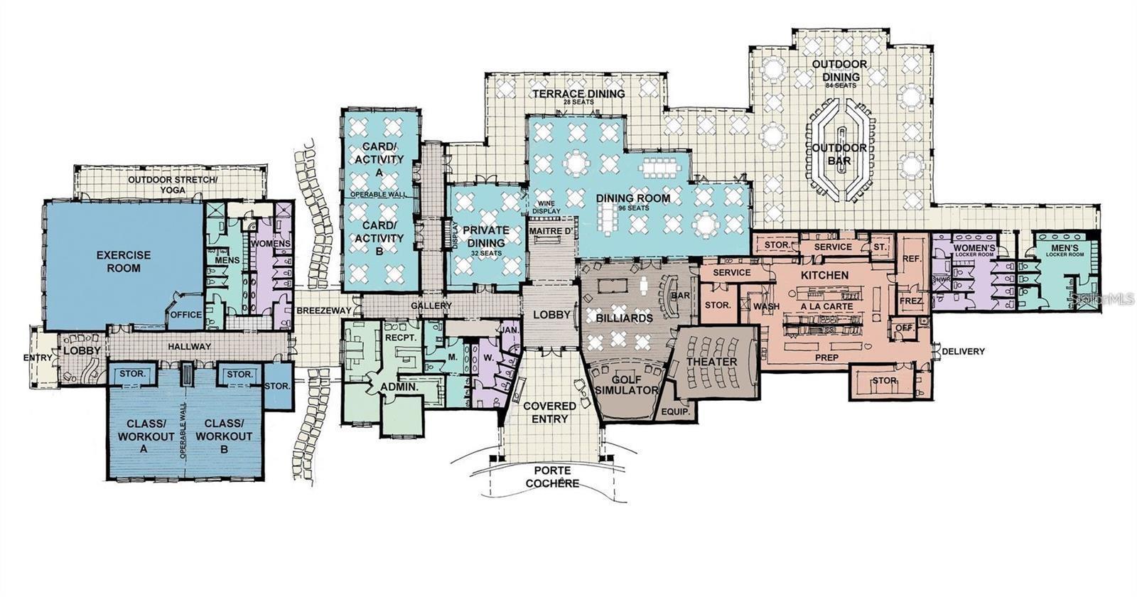 Floor plan of future amenities center