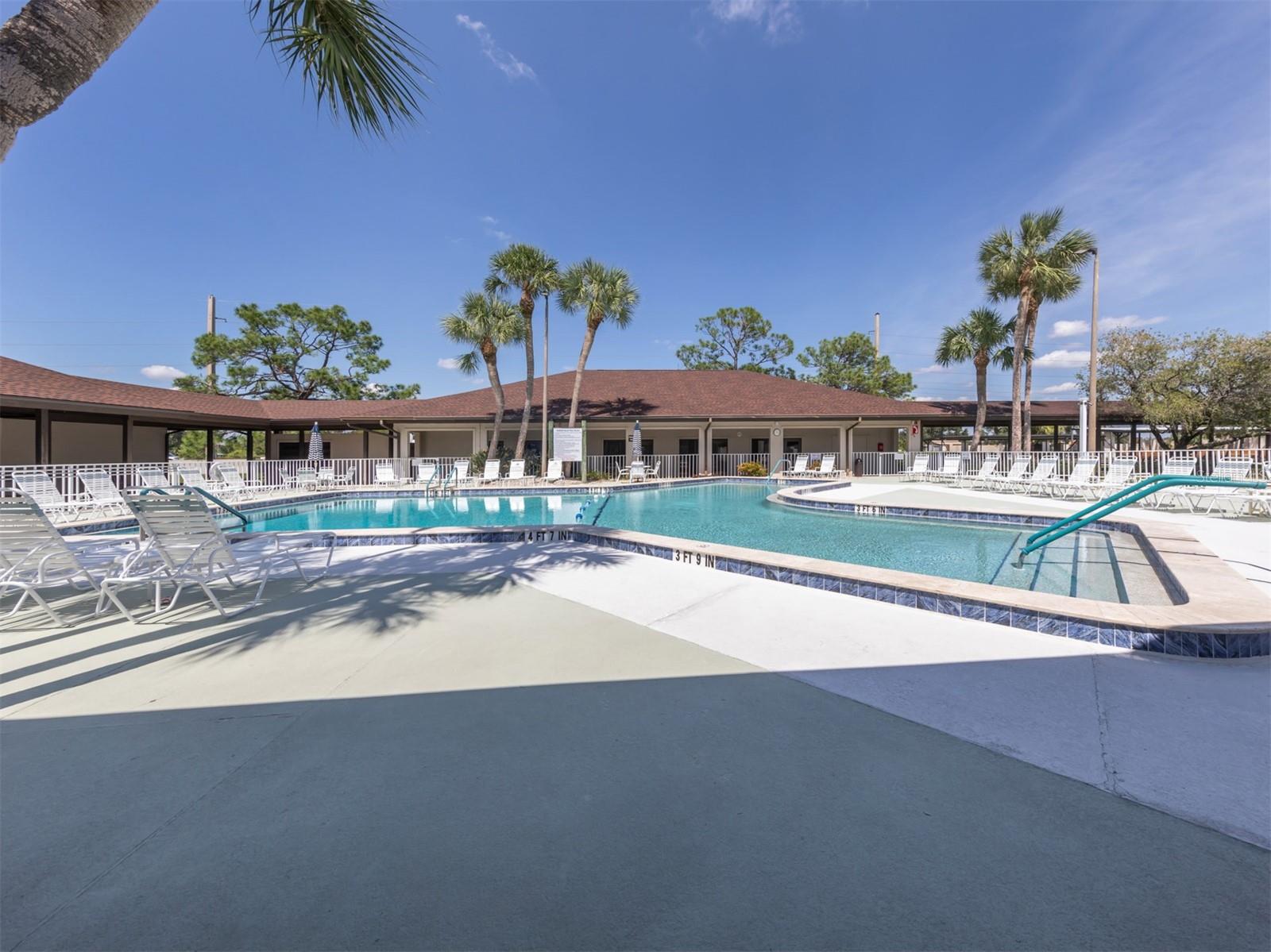 Community pool, clubhouse