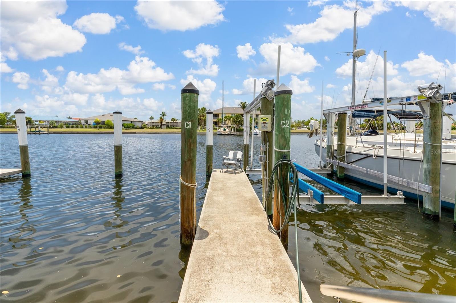 Deeded Dock with 3-point mooring.Potential for a boat lft.