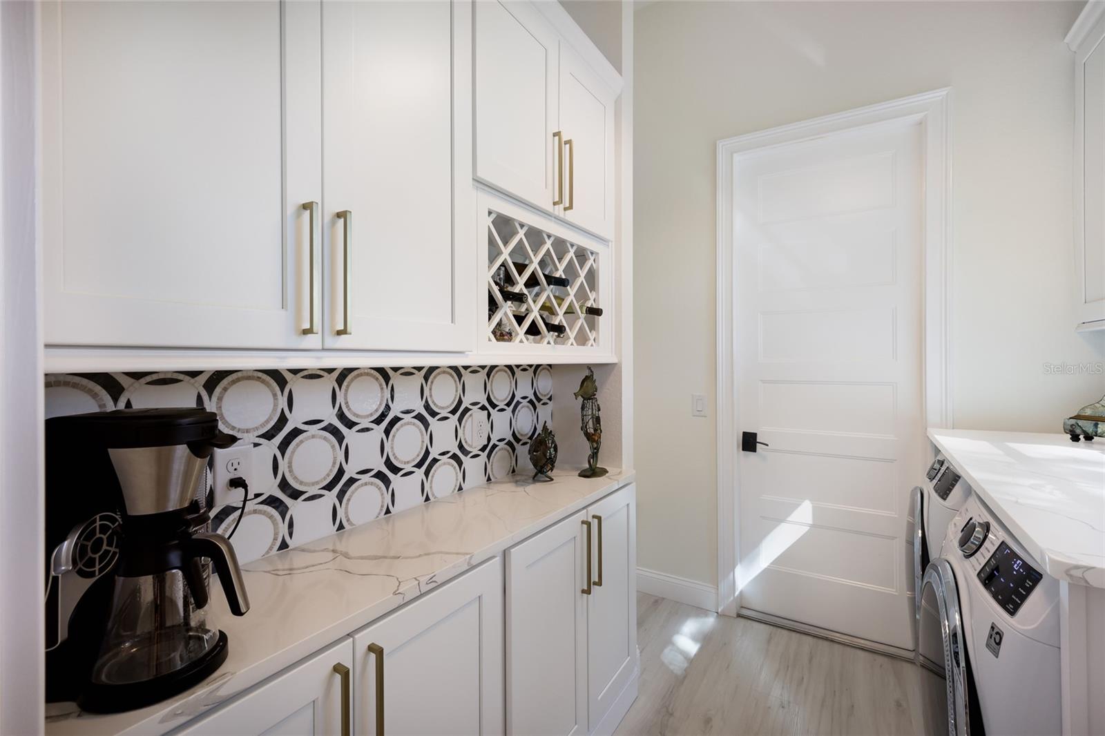 Built-in cabinetry in laundry