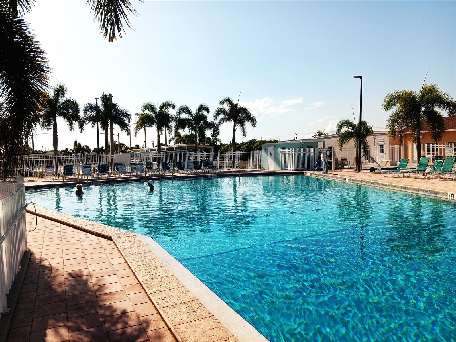 Huge pool. water cooled in summer, warmed in winter
