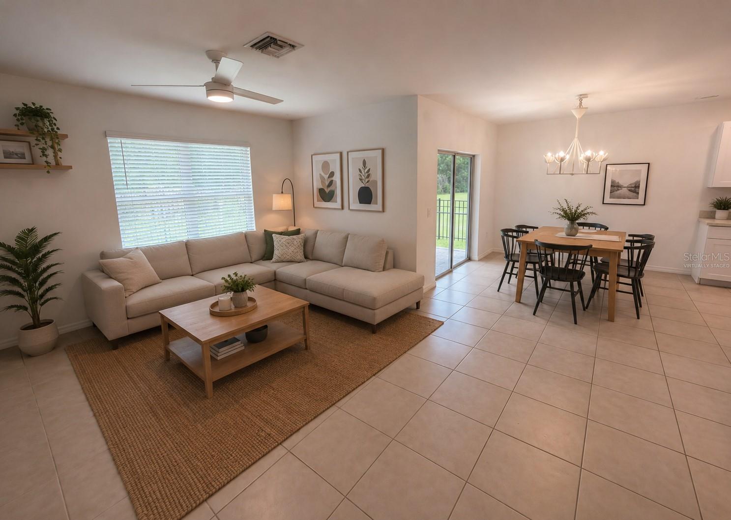 Virtually Staged Living Room