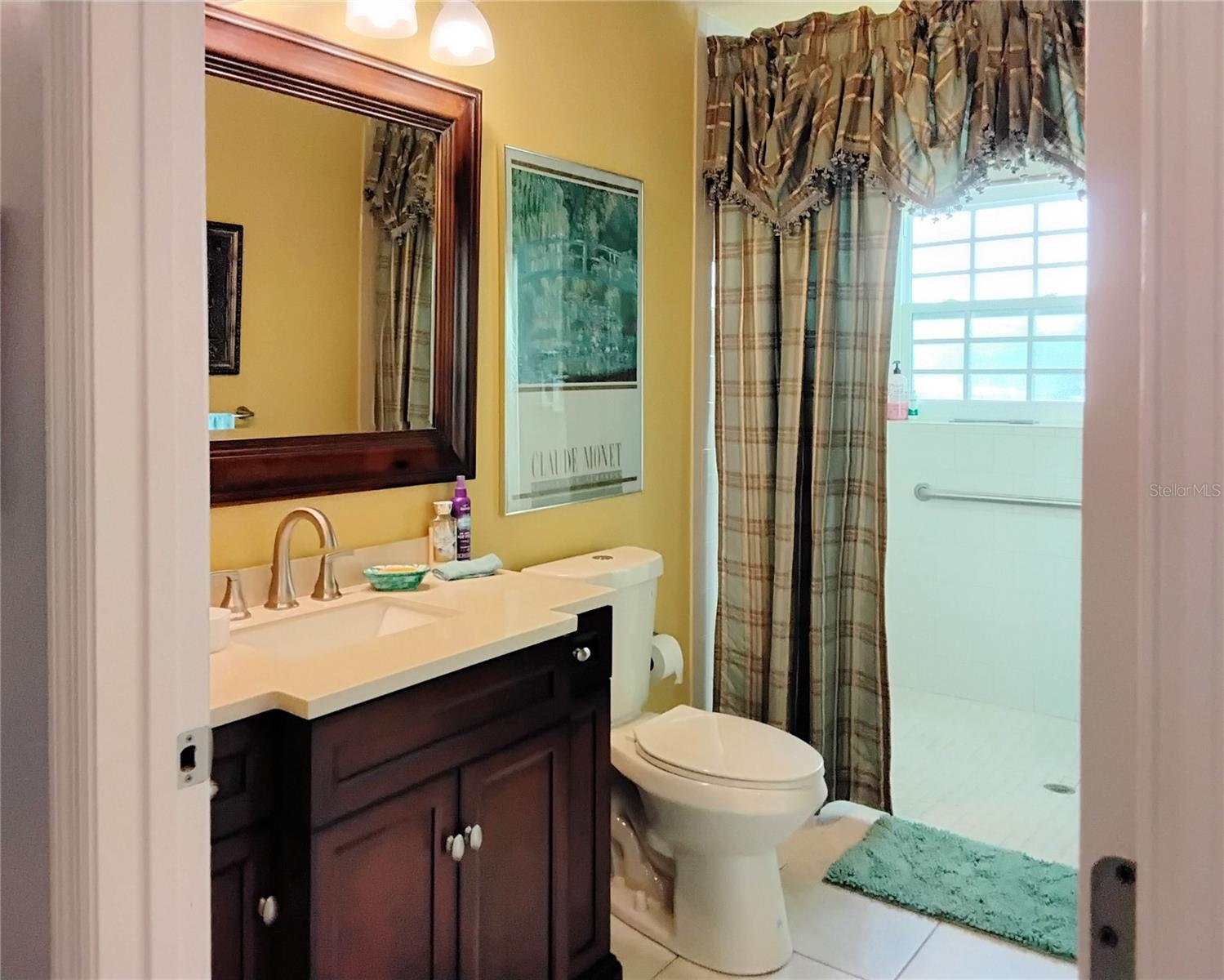 Wheel chair accessible shower in main bath