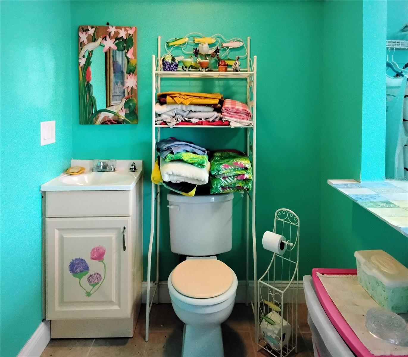 Half bath in laundry room