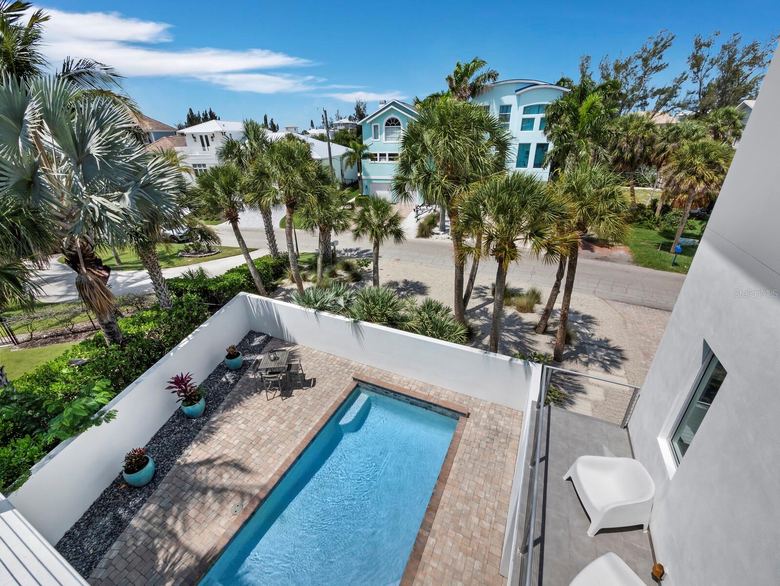 View of pool from 3rd floor