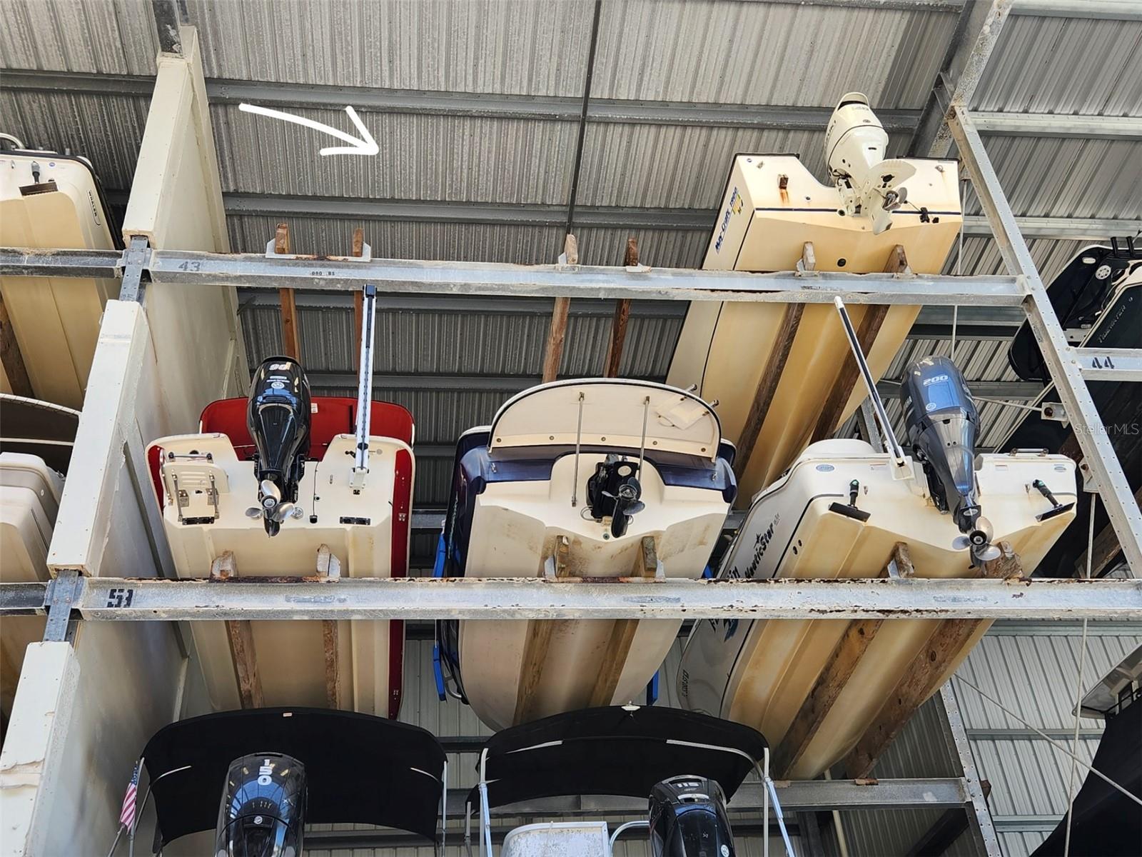 top tier rack 8.8Wx8'H and 25' long