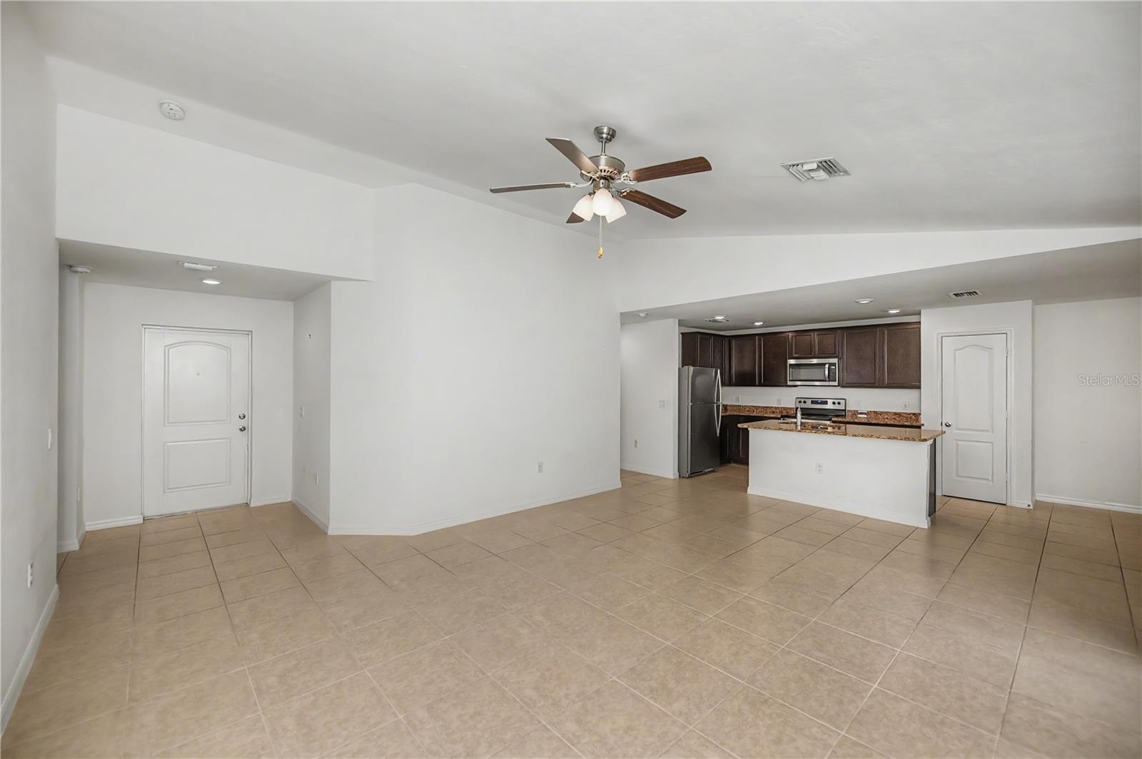 Bright Living Room with Open Flow to Kitchen