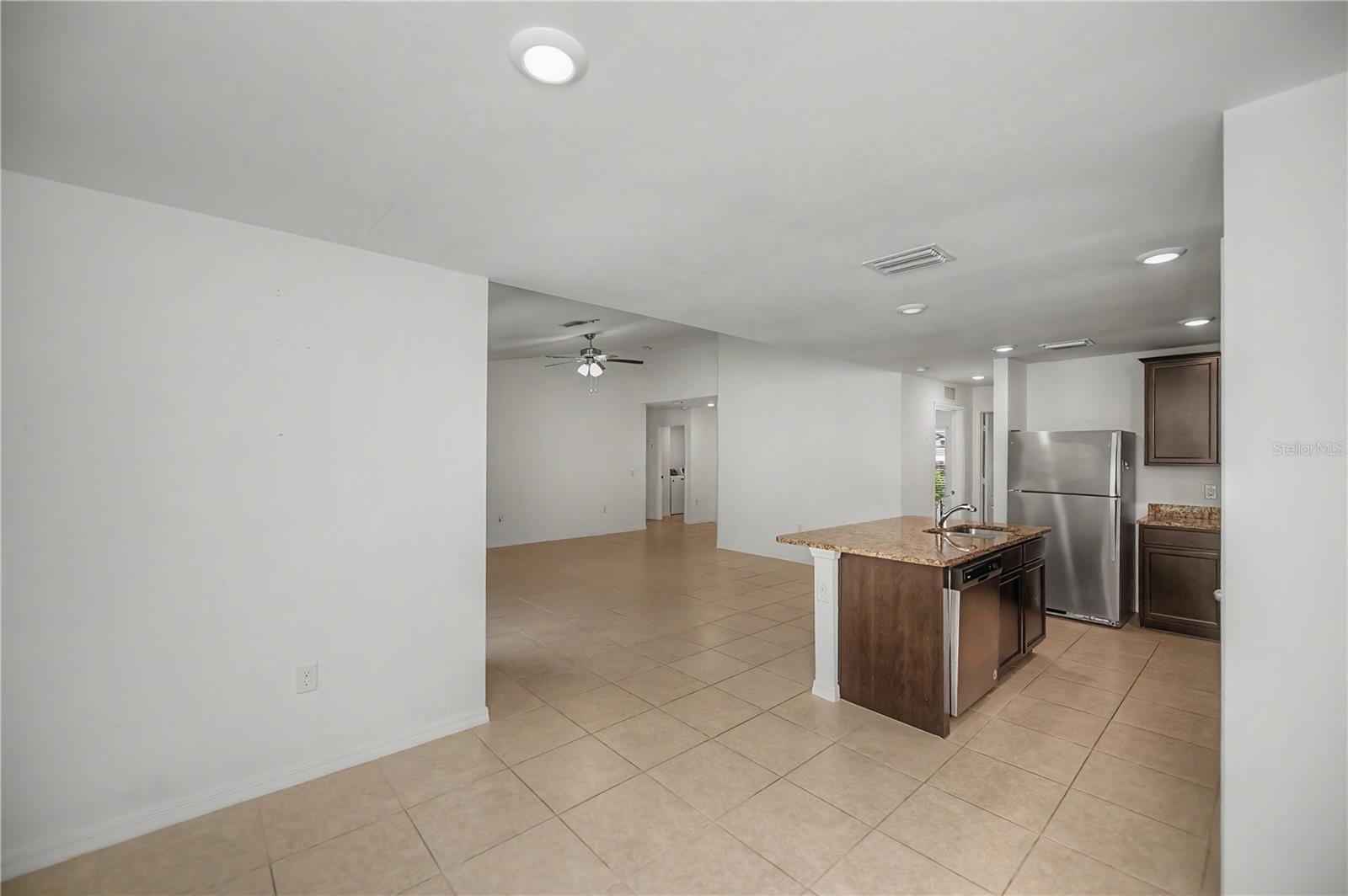 Dining Room with Tile Flooring