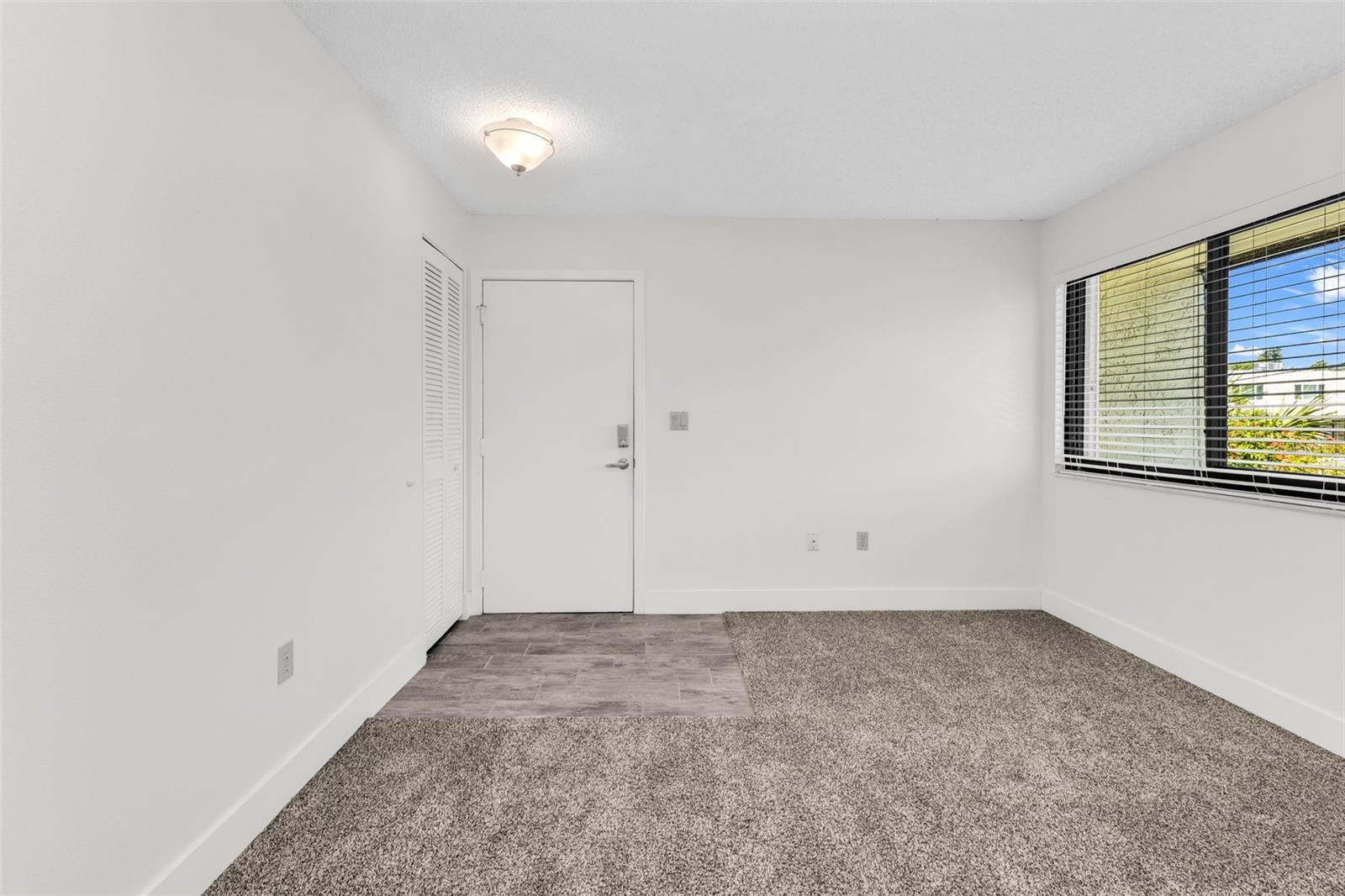 Entryway that flows into the living room