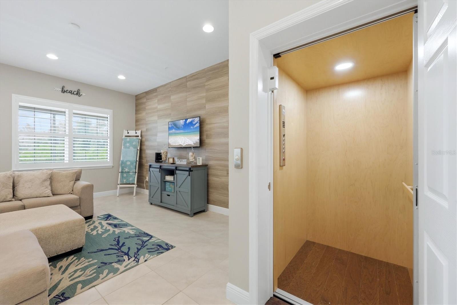 Living Room and Elevator