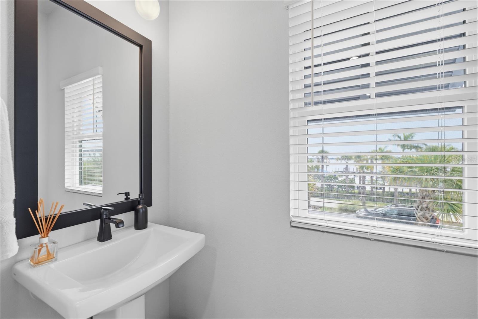 Powder room on second floor