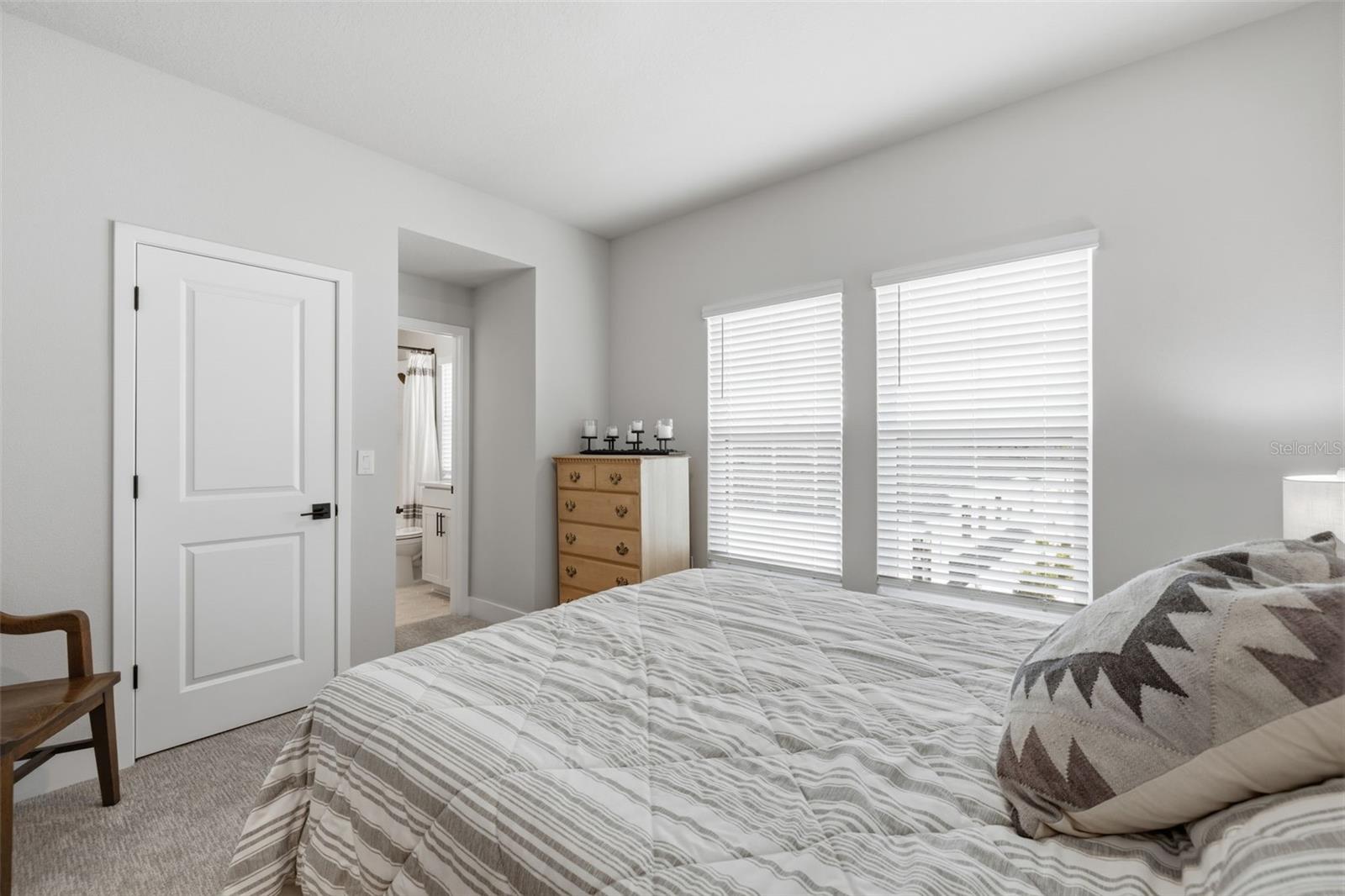Guest bedroom with private ensuite third floor and walk in closet