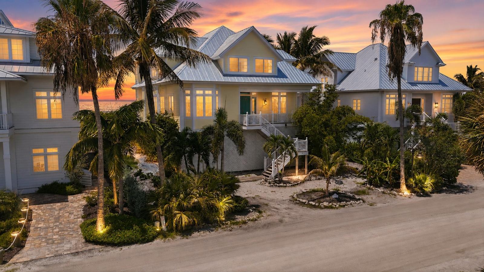 Front elevation with tropical landscaping