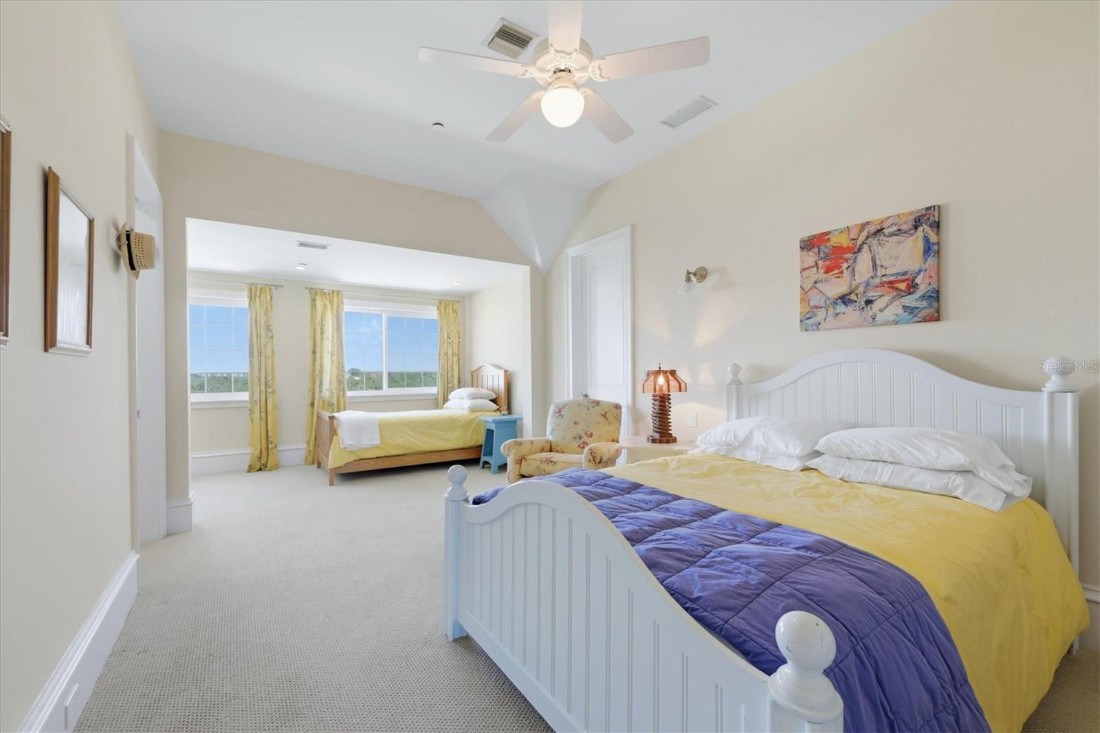 Spacious guest bedroom