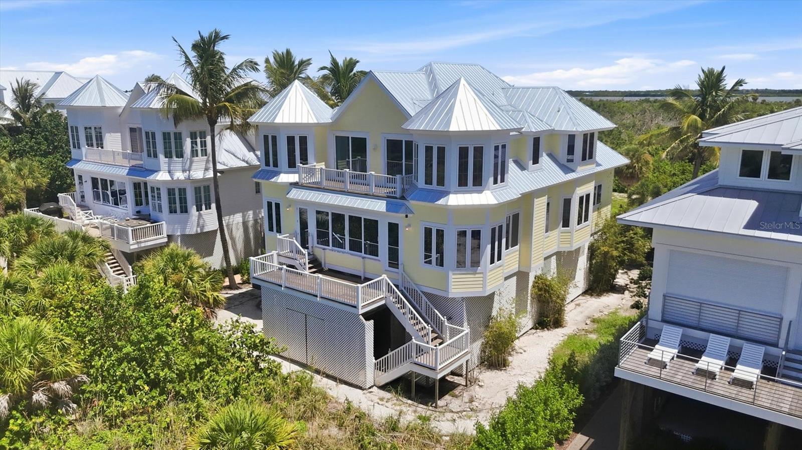 Rear elevation with beach access