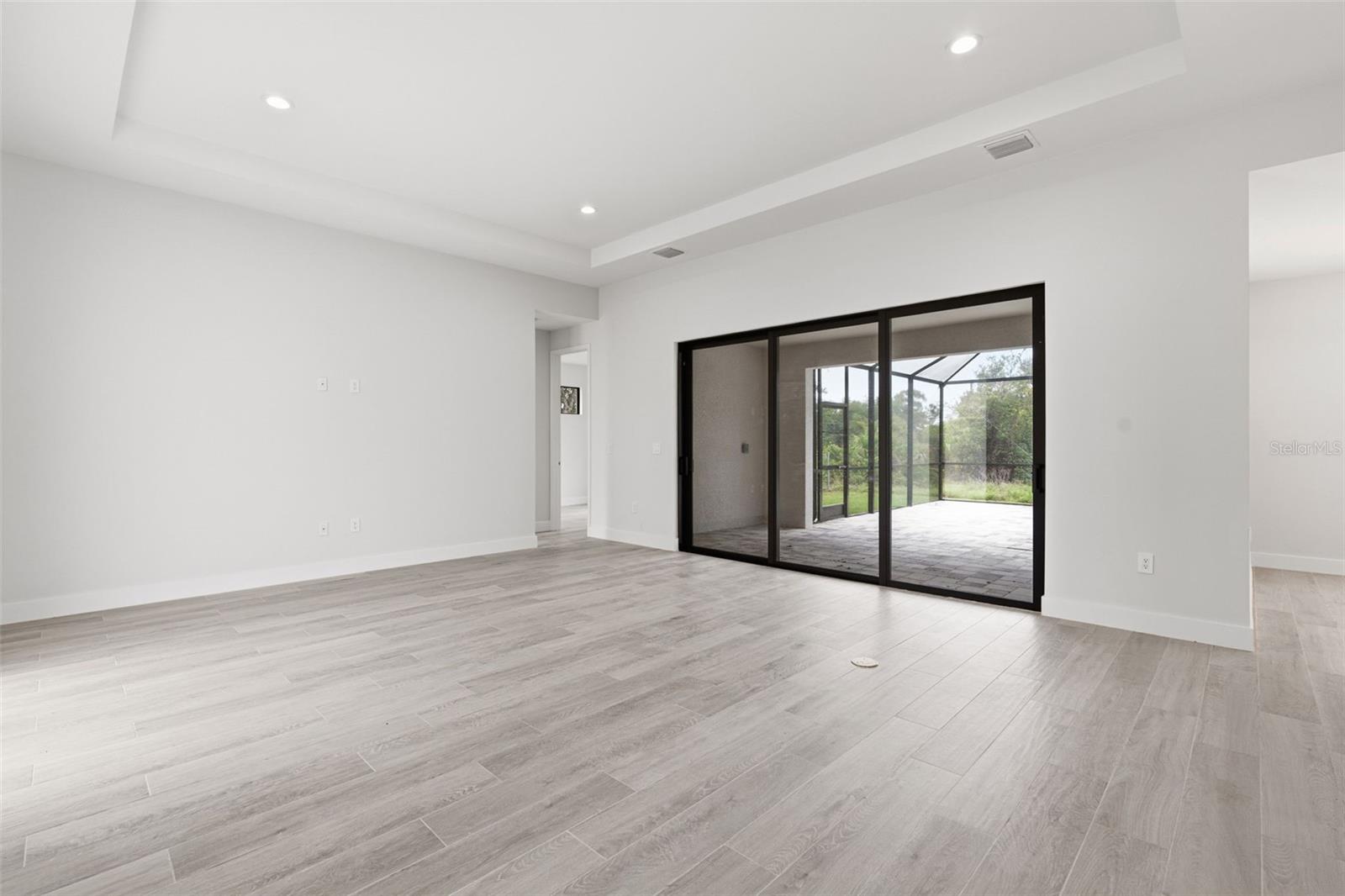 Open Living Room with Seamless Indoor-Outdoor Flow