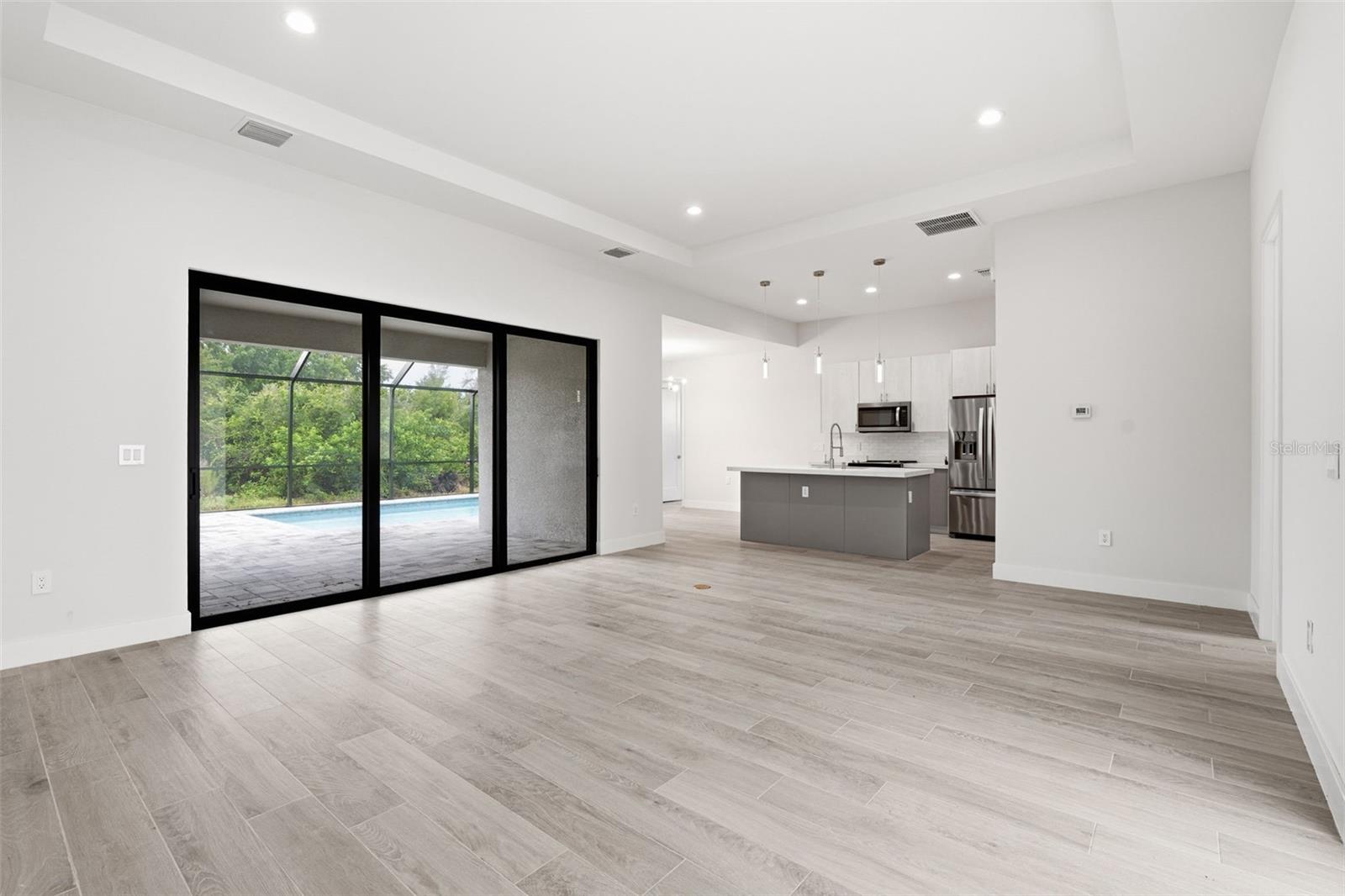 Open Living Room with Seamless Indoor-Outdoor Flow