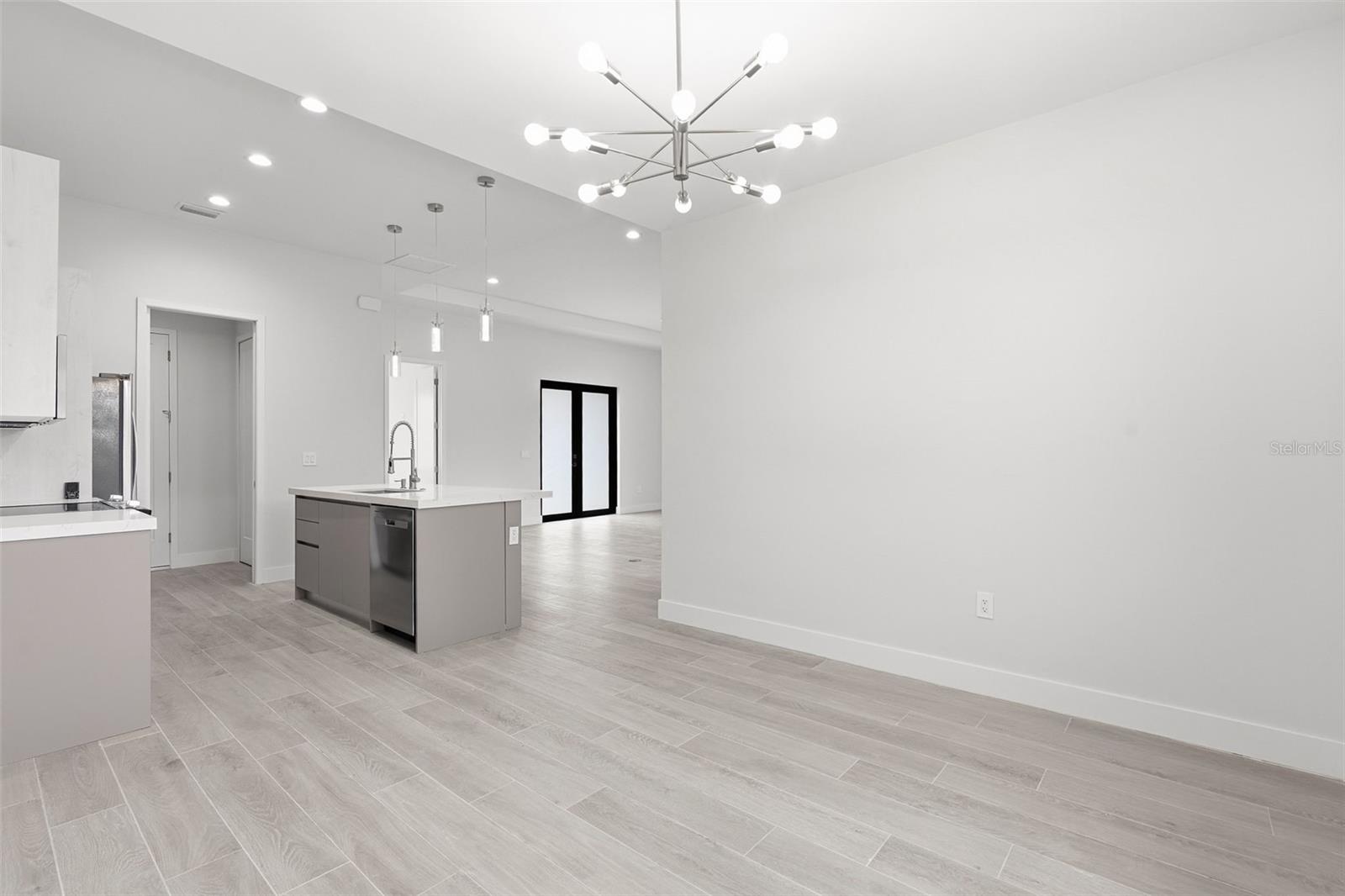 Open Concept Dining Area into Kitchen