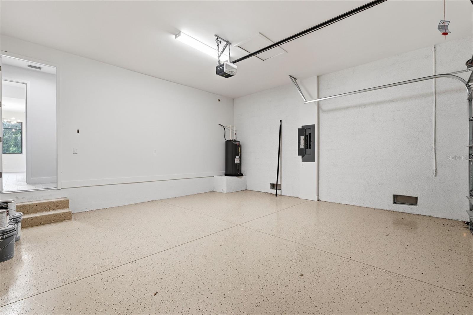 Two-Car Garage with Durable Epoxy Flooring