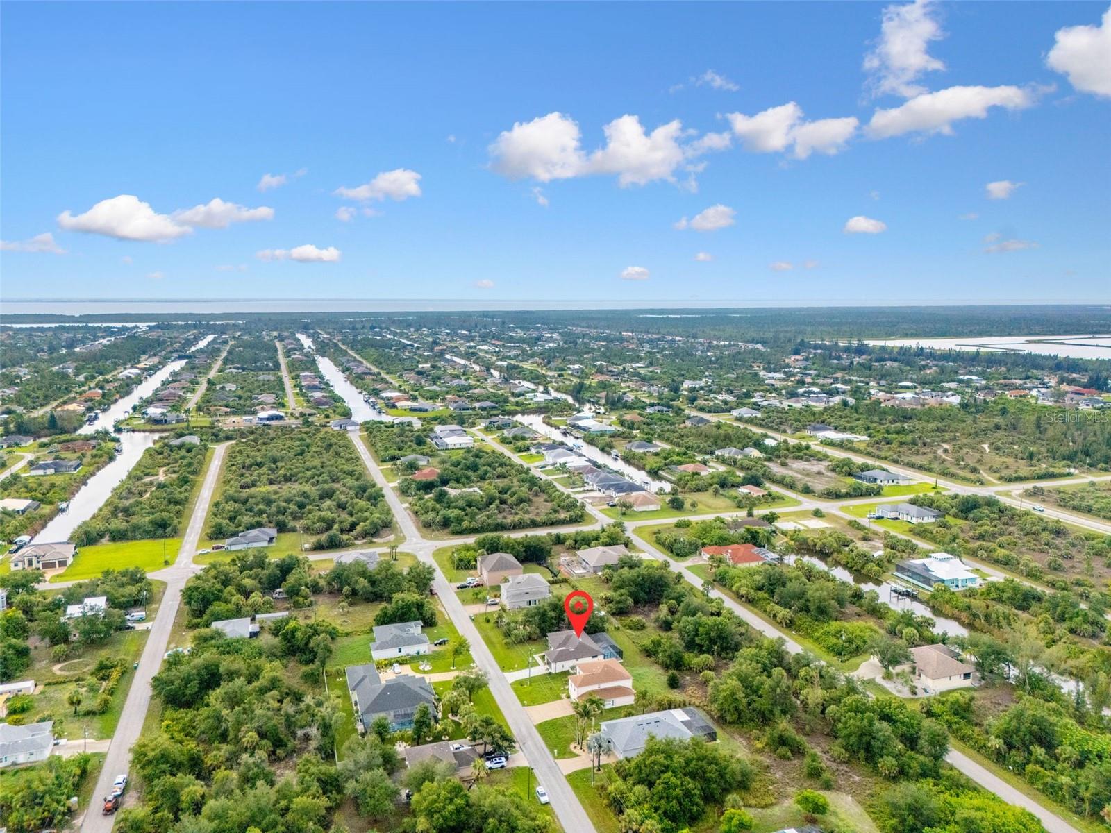 Overhead View of the Property and Surrounding Neighborhood