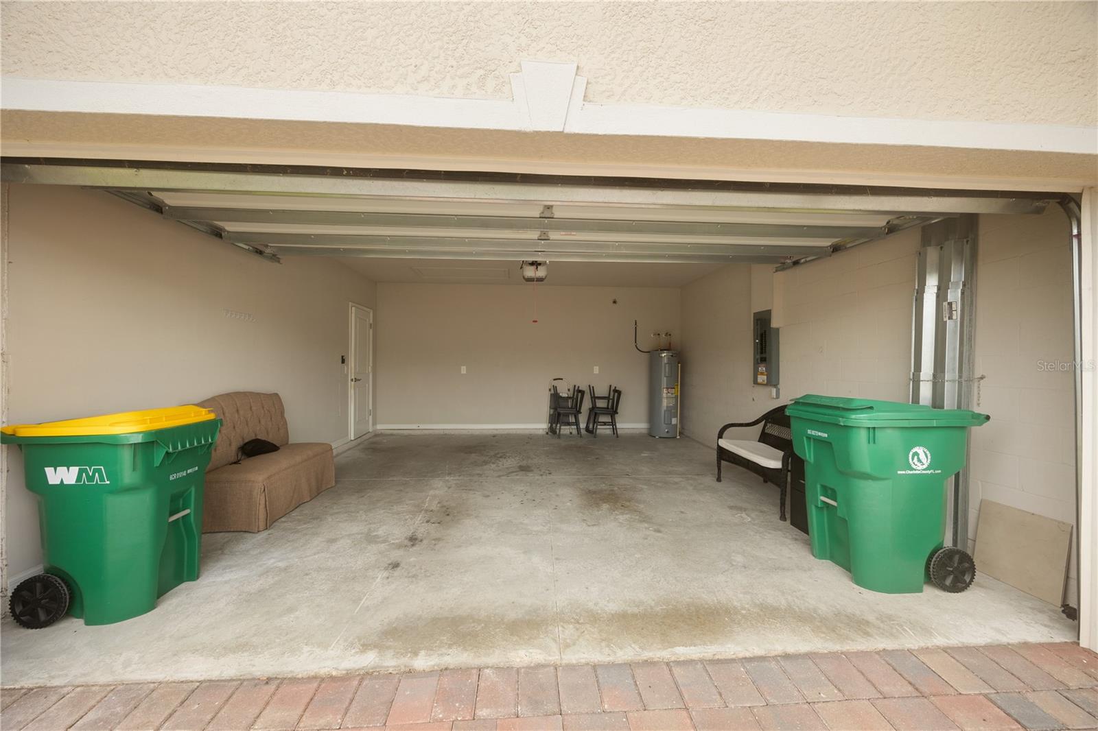 spacious 2 car garage