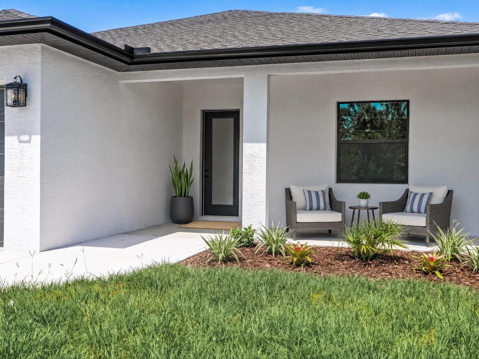 Welcoming front porch entry