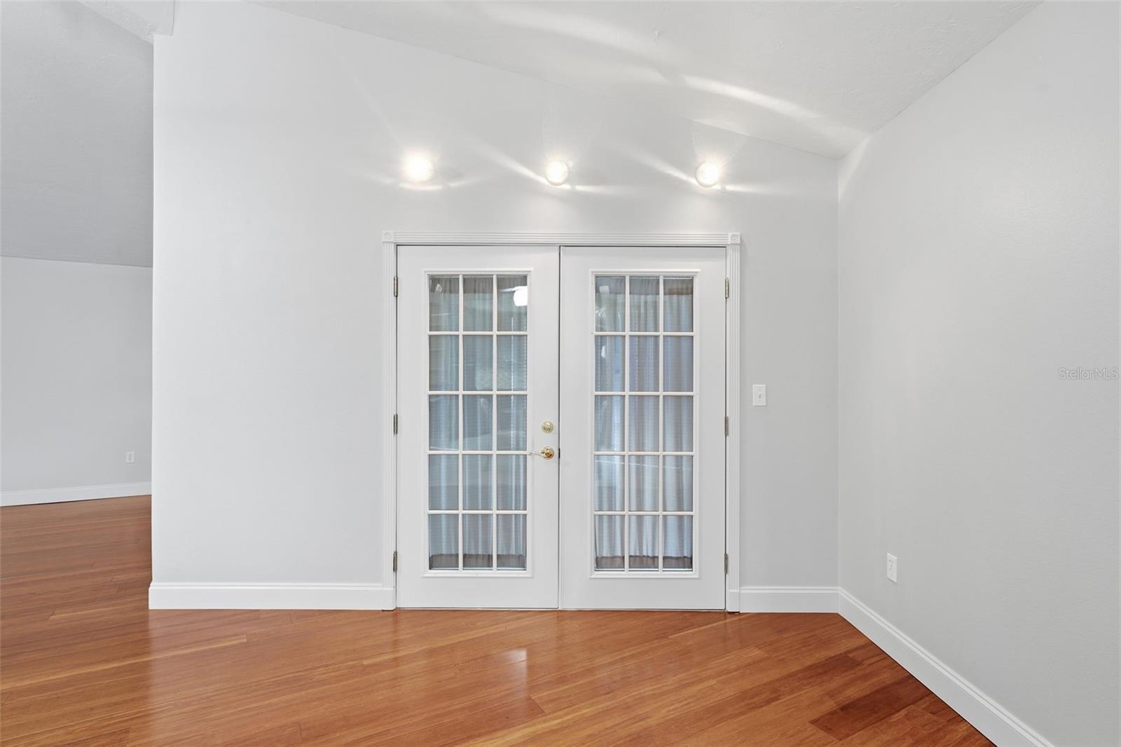 FRENCH DOORS FROM DINING ROOM TO SUNPORCH