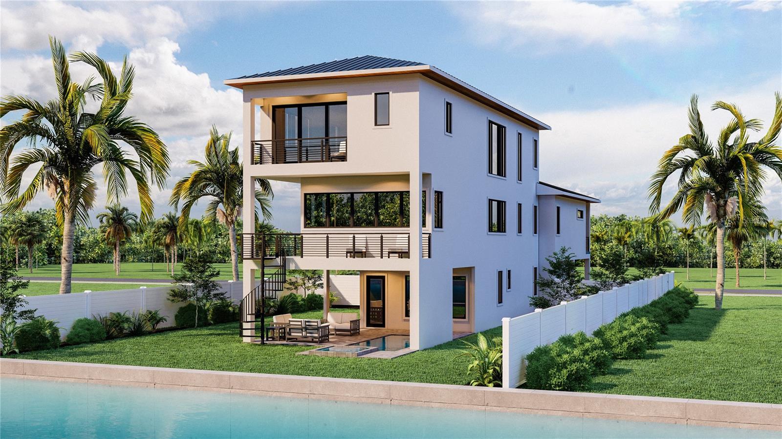 Rear Exterior Rendering | 190 Mockingbird Ln, Englewood, FL 34223