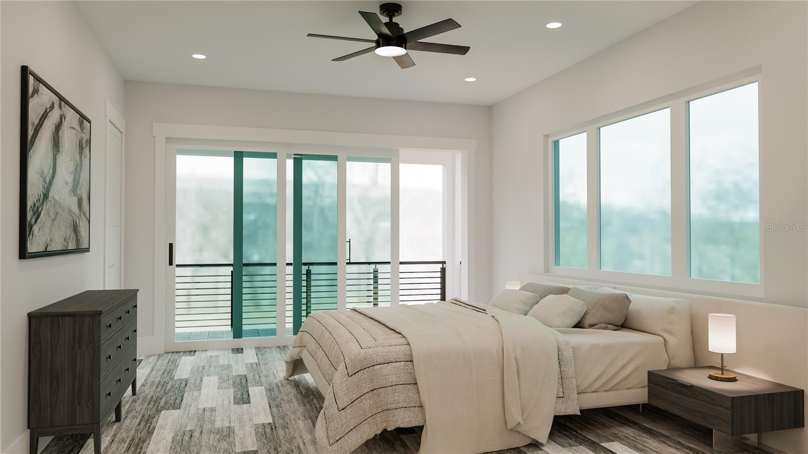 Primary Bedroom Rendering | 190 Mockingbird Ln, Englewood, FL 34223