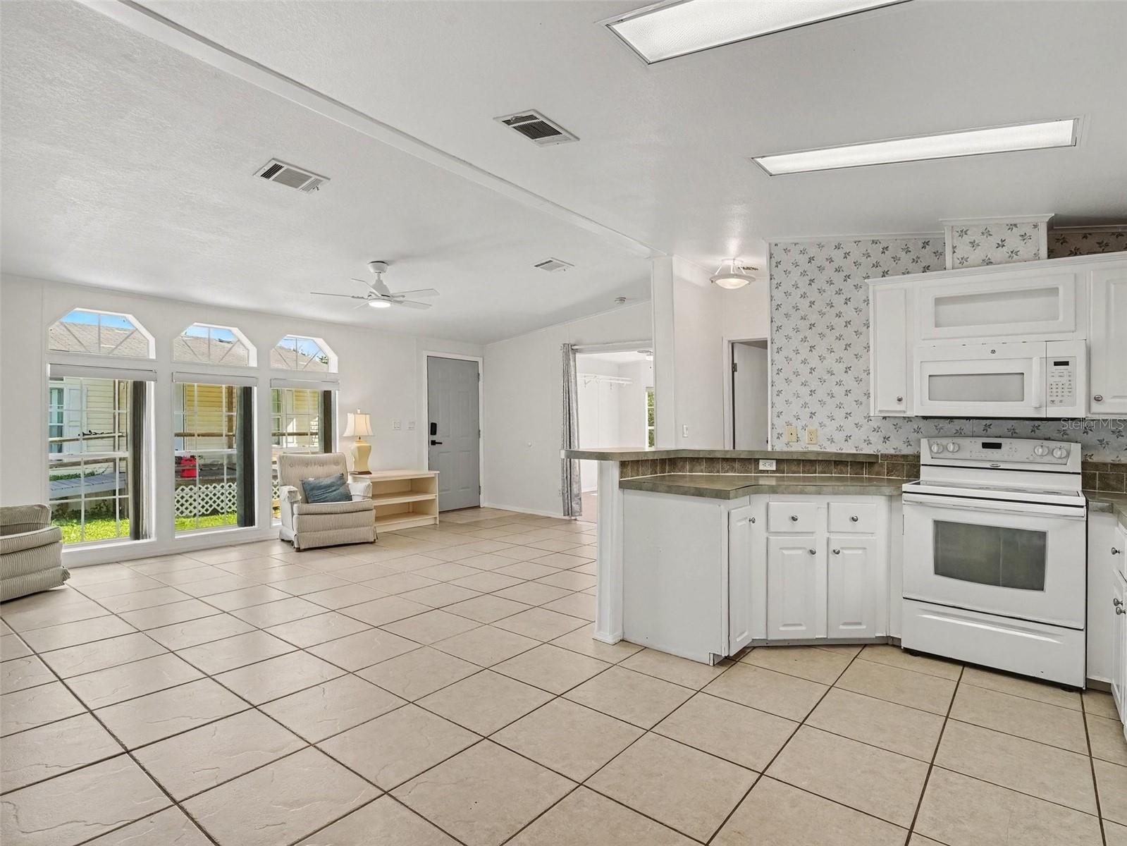 Kitchen and Living and Room