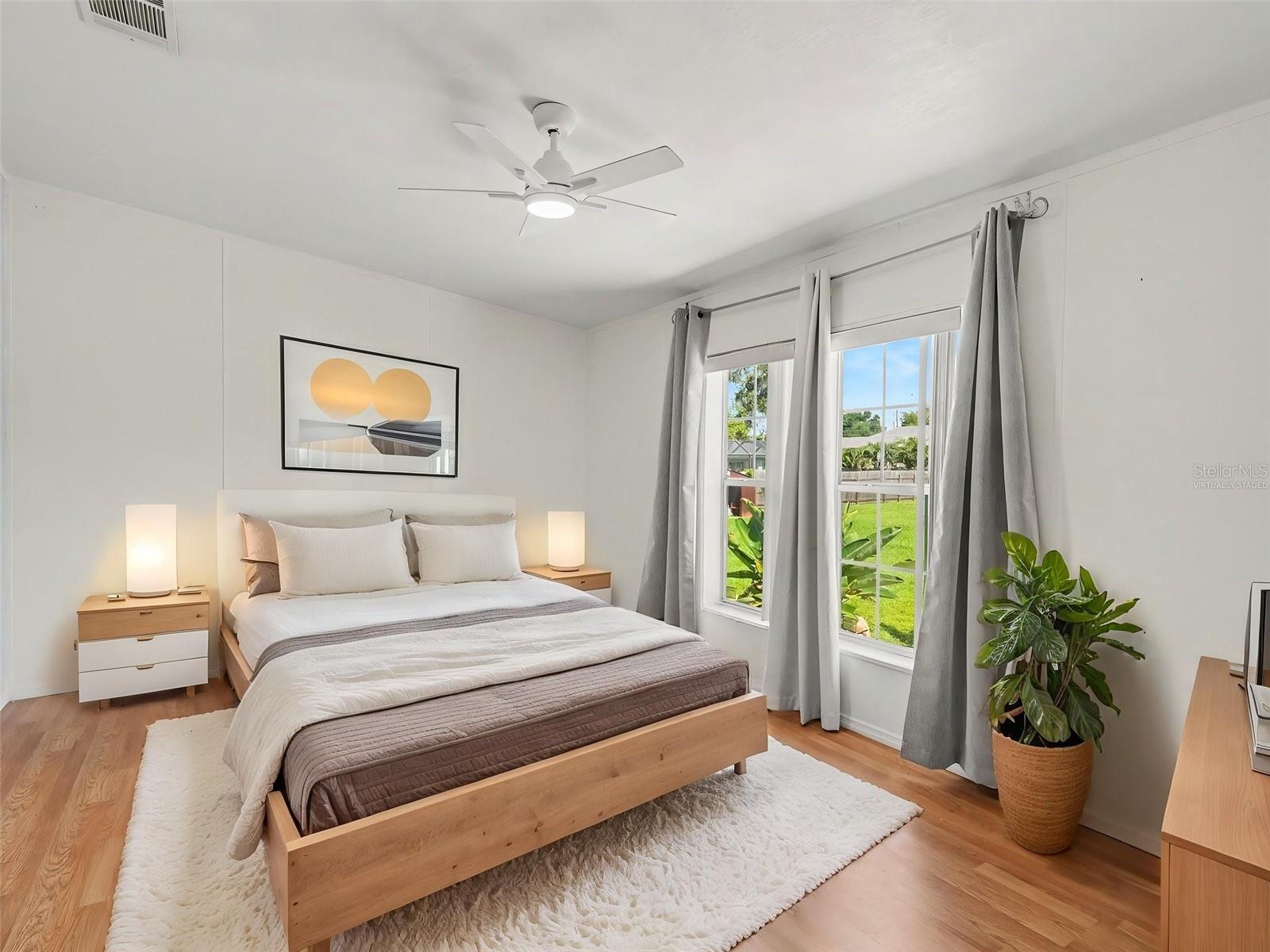 Virtually Staged Primary Bedroom