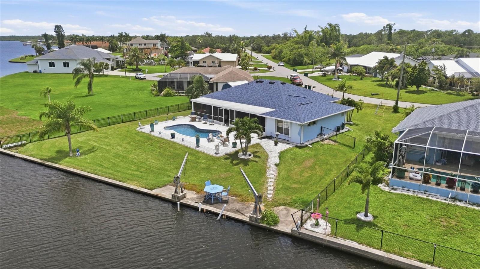 ariel view of rear of home