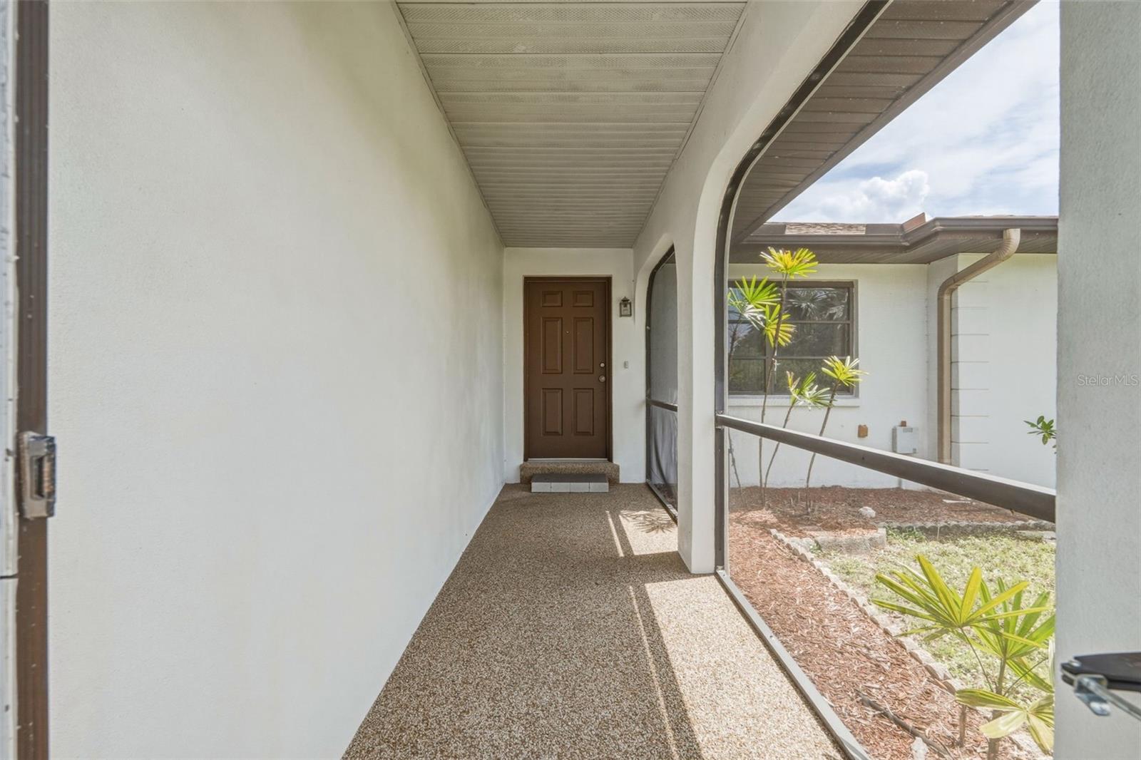 Covered Screened Front Entry