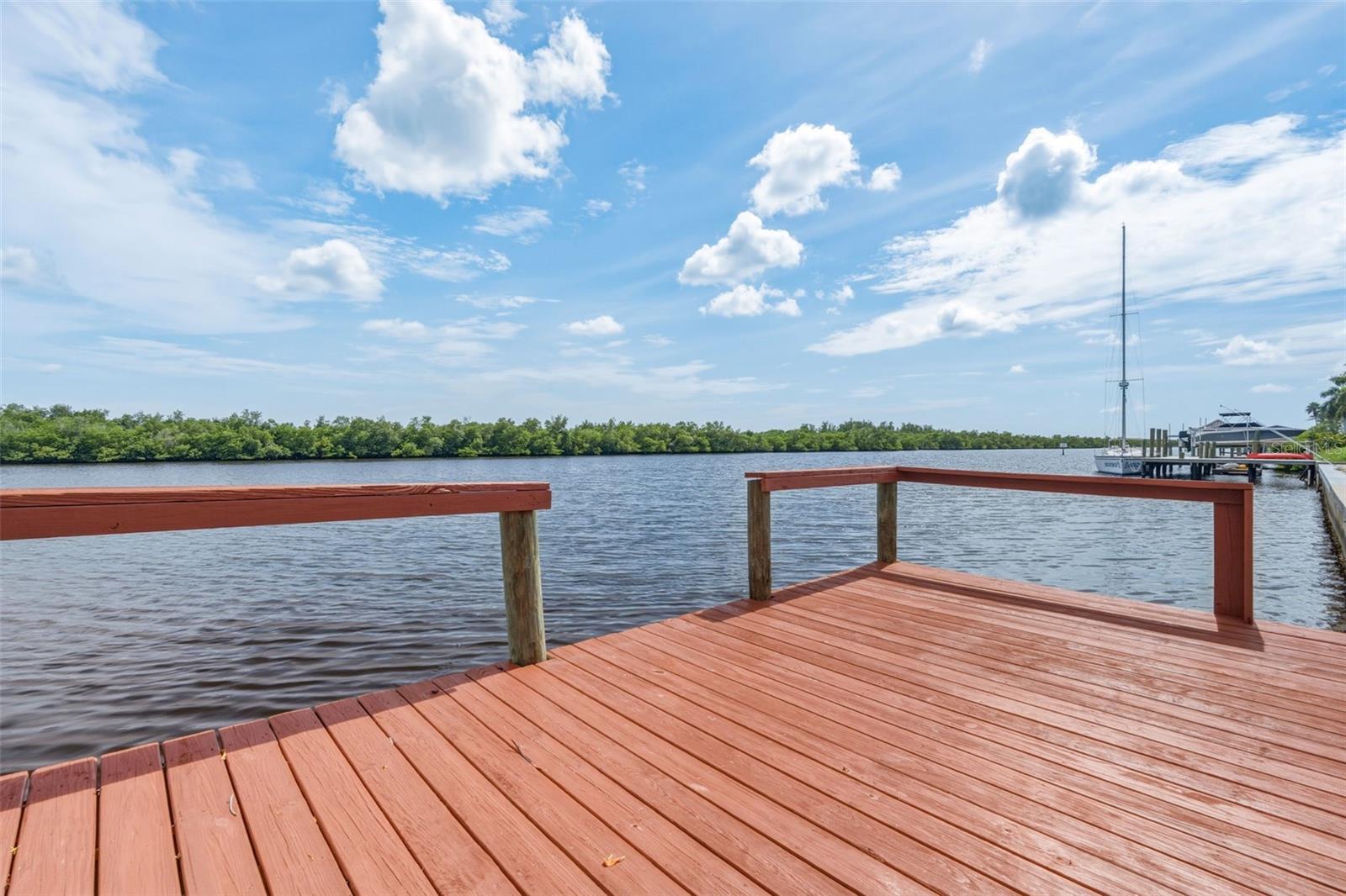 Private Dock Overlooking Wide Water Views