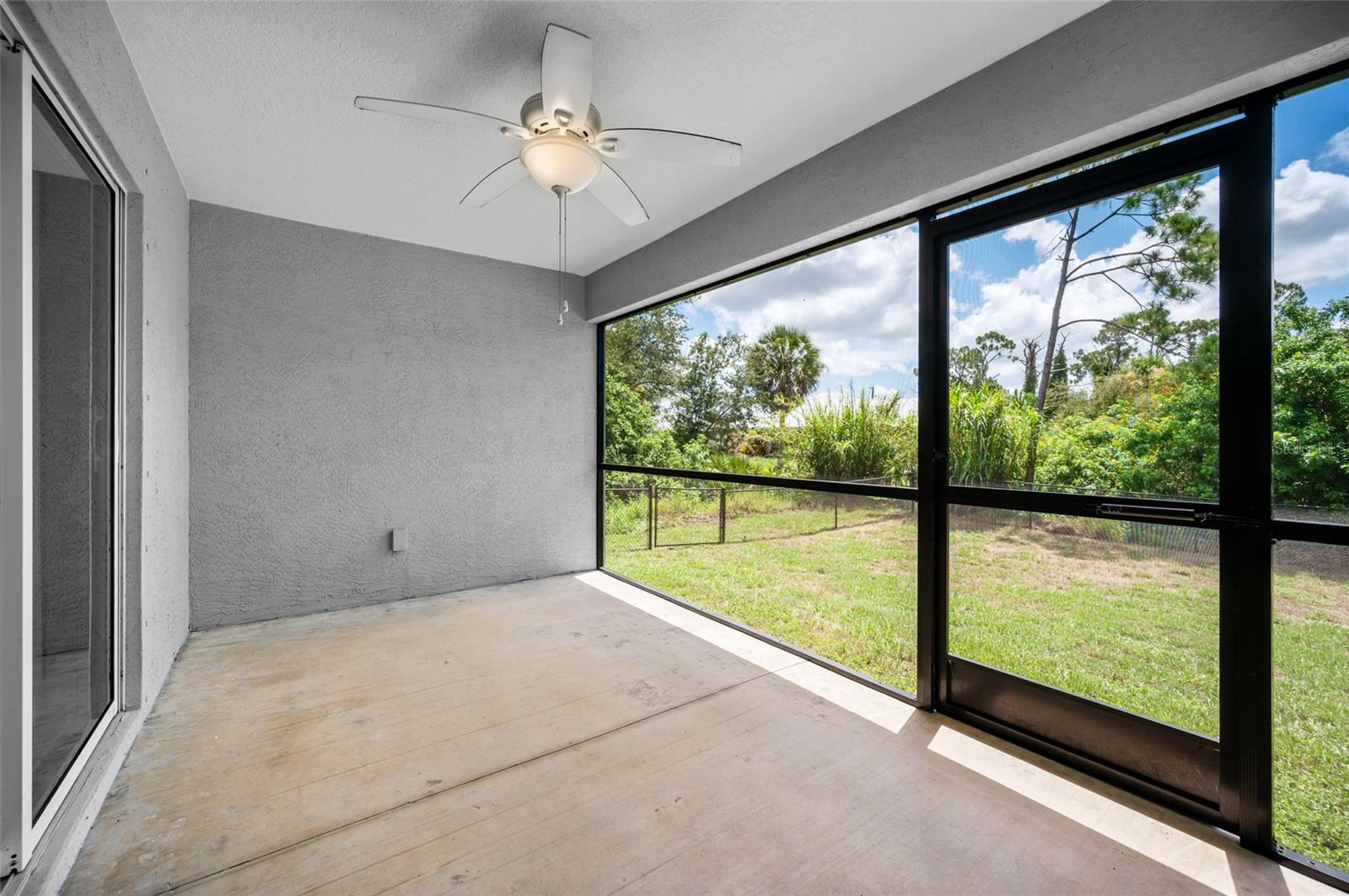 Screened and covered lanai