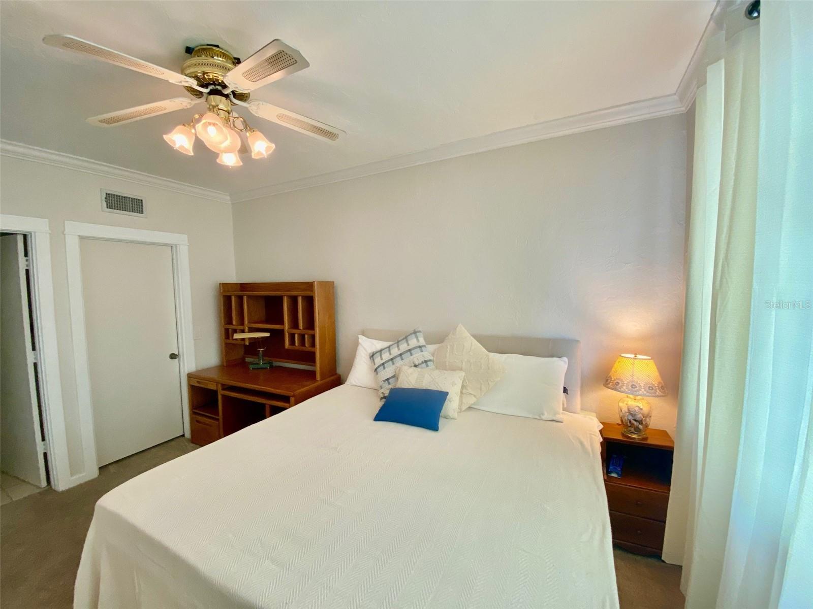 Mster bedroom to closet door, bath door