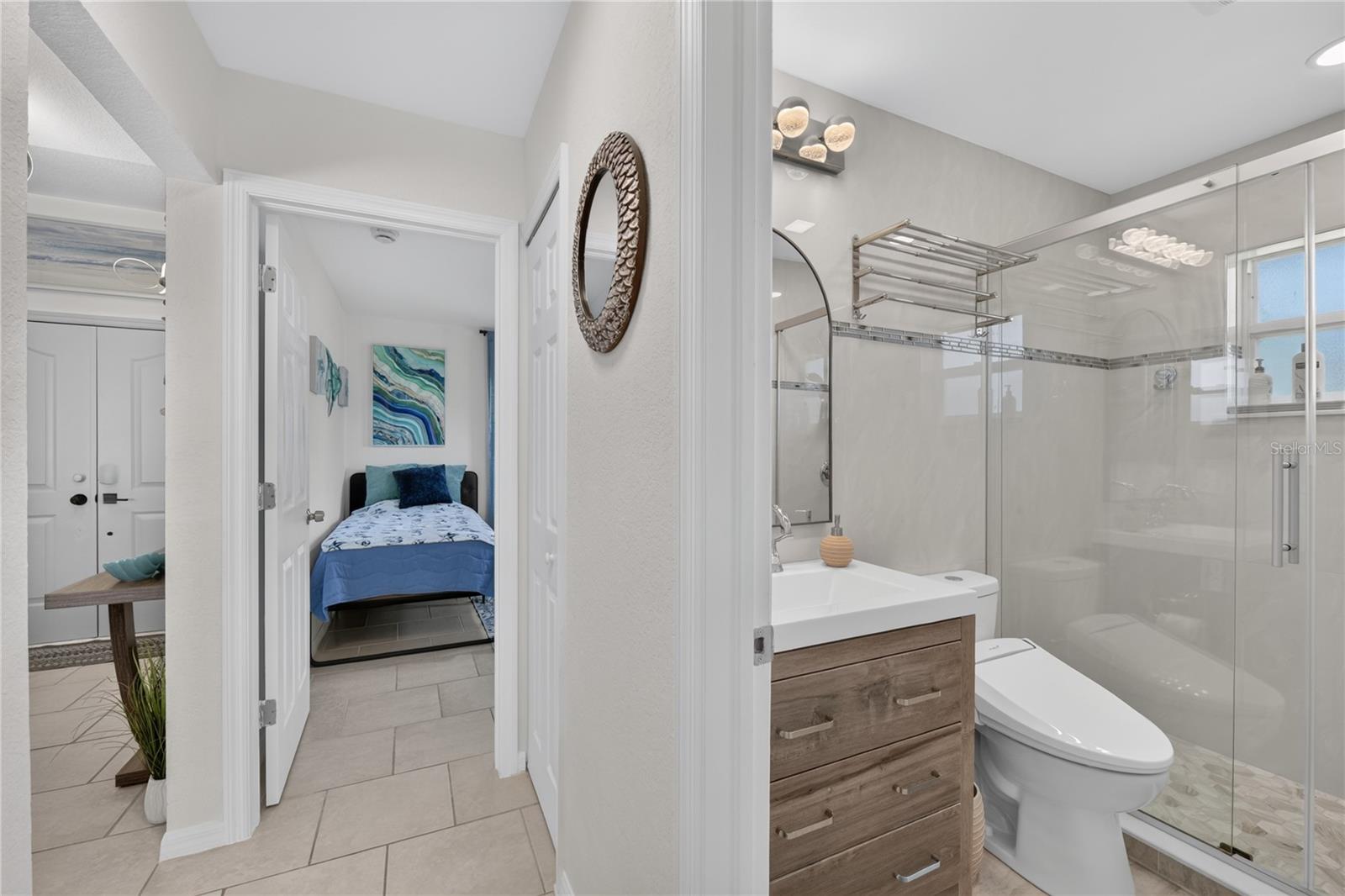 Entry/bedroom #2/Bathroom #2.