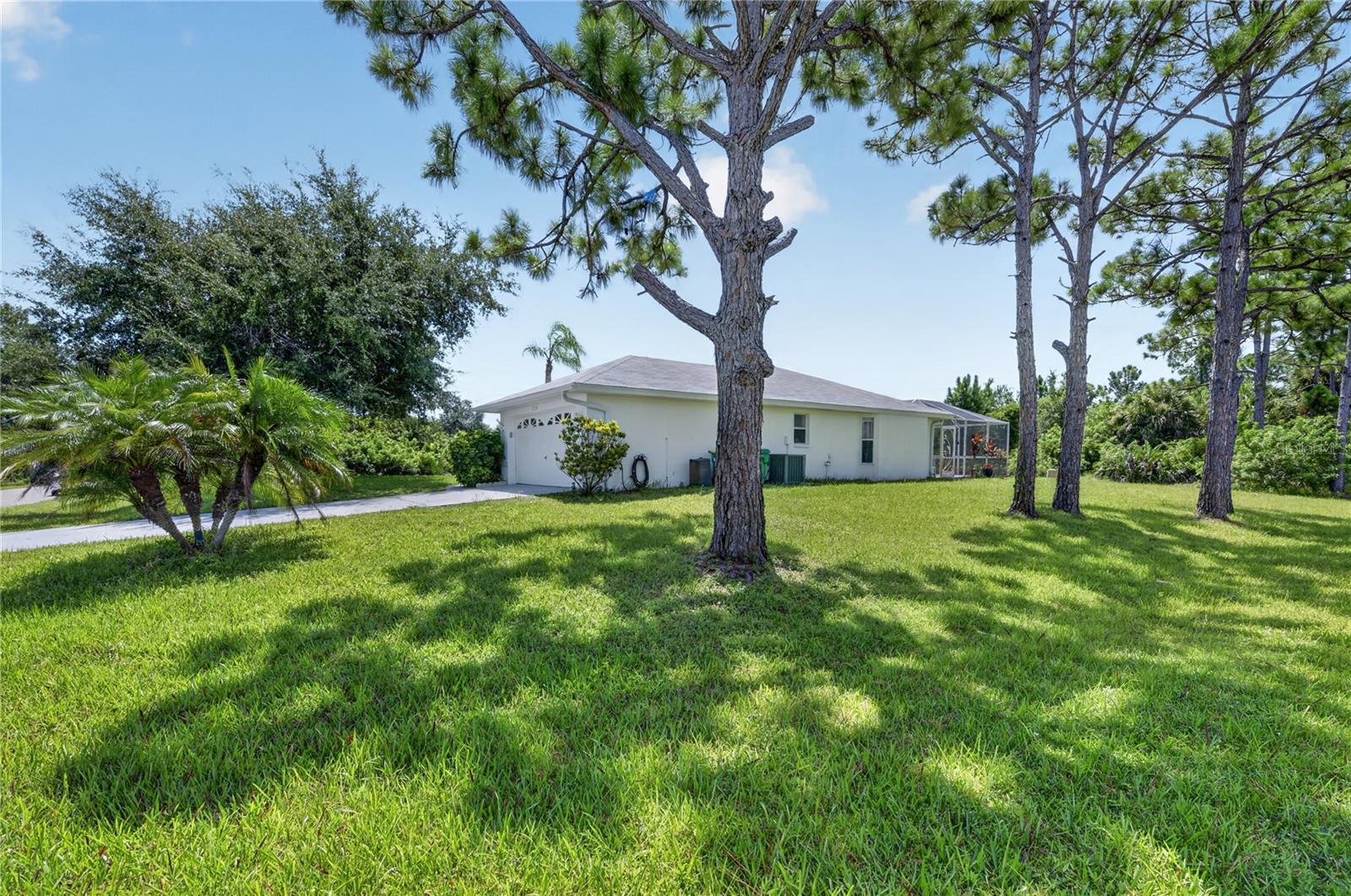 Right side of the property.