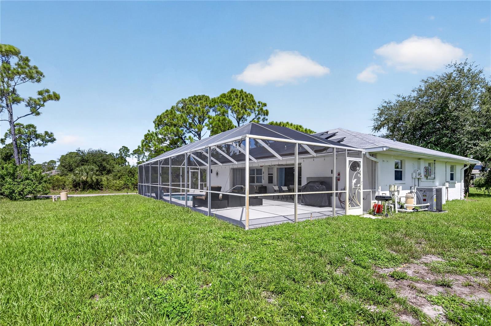 Rear and and left side of the property.