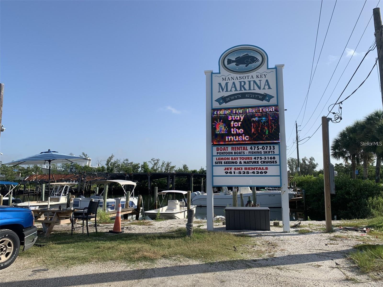 Manasota Key Marina, agreat place for rentals.