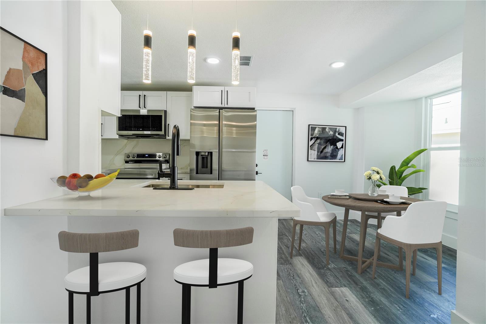 Virtually staged kitchen