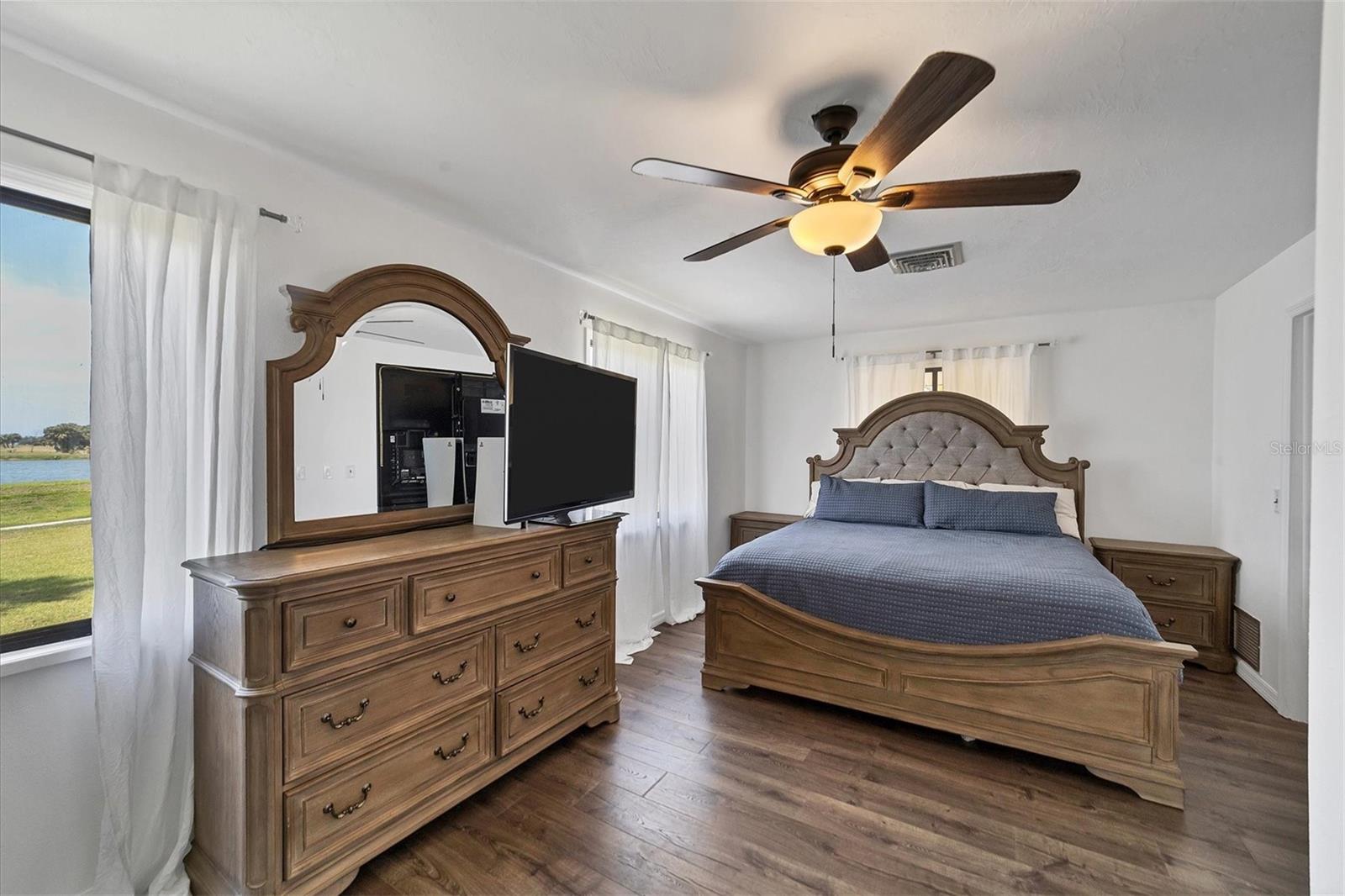 Main bedroom with pond view
