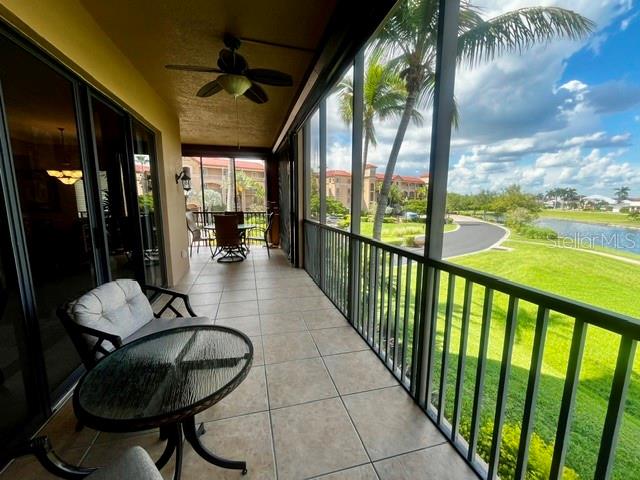 Private lanai with canal view