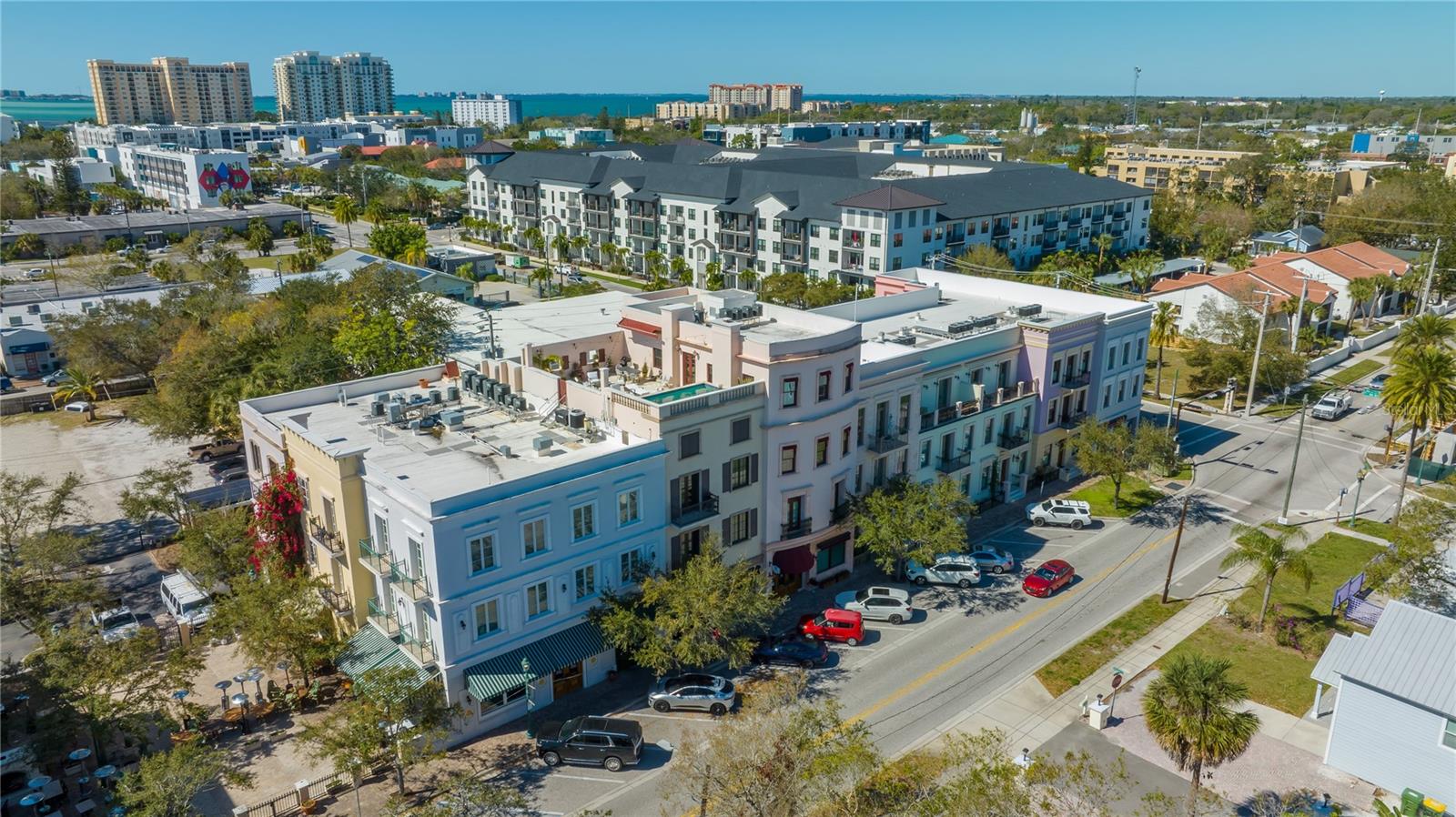 Aerial View of the Walkable Rosemary District & Downtown Sarasota